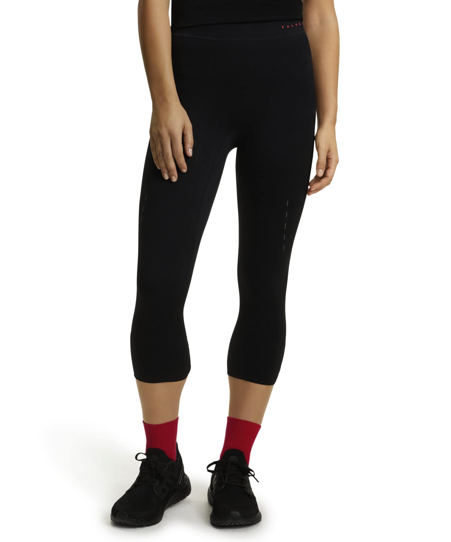 FALKE Women's Compression 3/4 Running Pants - High Performance Workout Leggings for Jogging, Yoga & Gym - Moisture Wicking & Breathable Activewear (1 Pair)