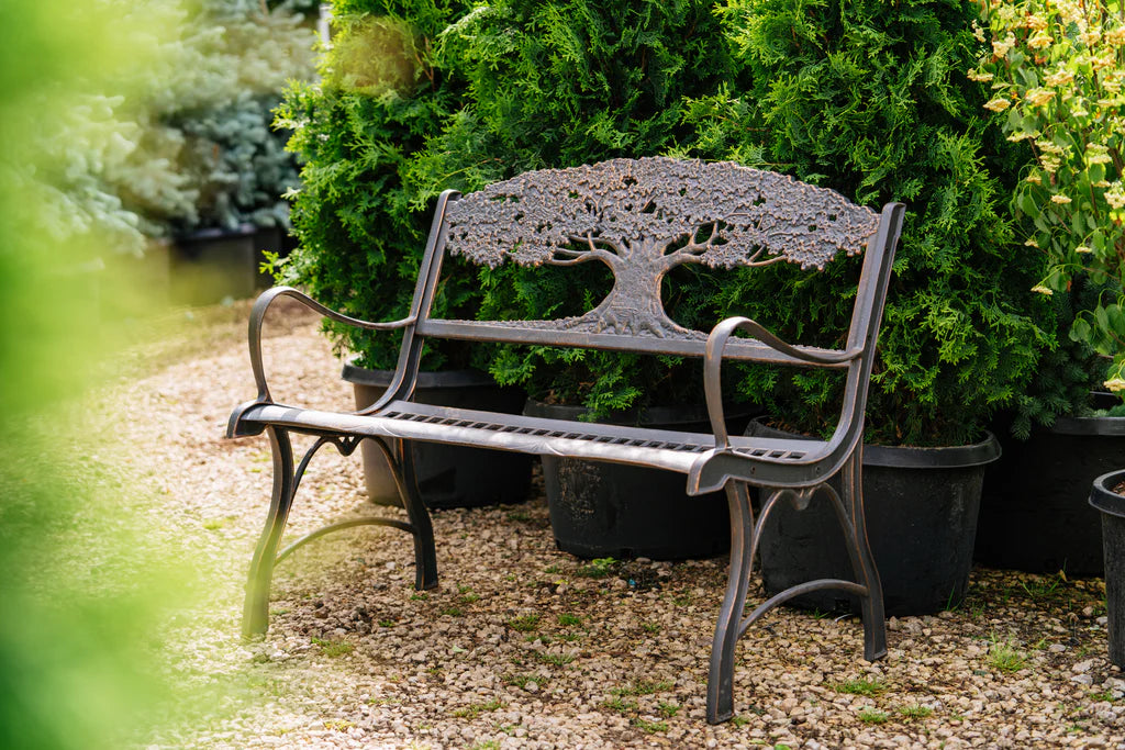 Outdoor Tree Loveseat - Rustic Wooden Bench for Garden, Patio, and Backyard - Perfect for Relaxing Under Shade Trees or as a Cozy Seating Area