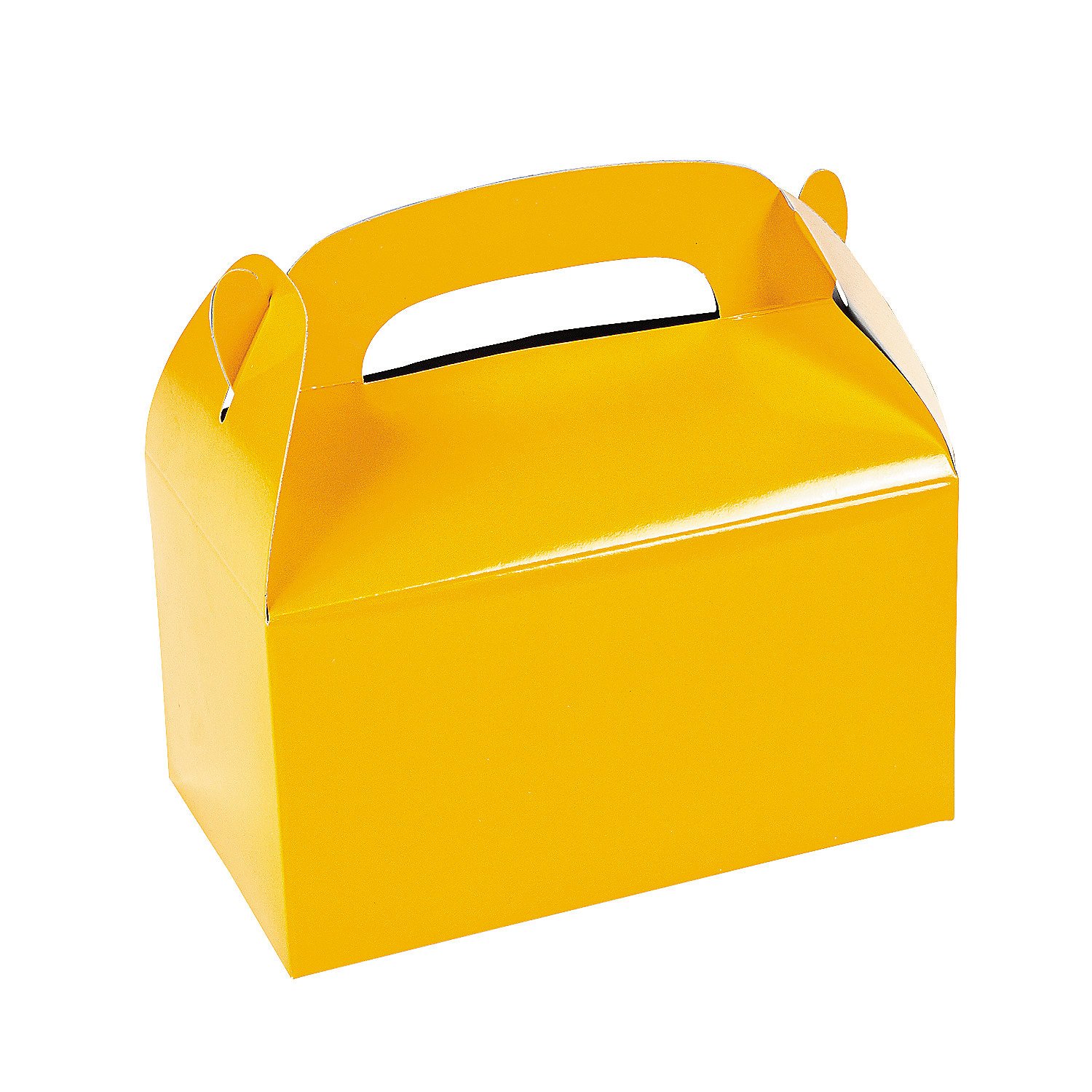 Fun Express Yellow Treat Favor Boxes with Handles - Set of 12 - Perfect for Birthday Parties, Baby Showers & Wedding Favors - Party Supplies & Gift Boxes for Candy, Snacks & Small Gifts