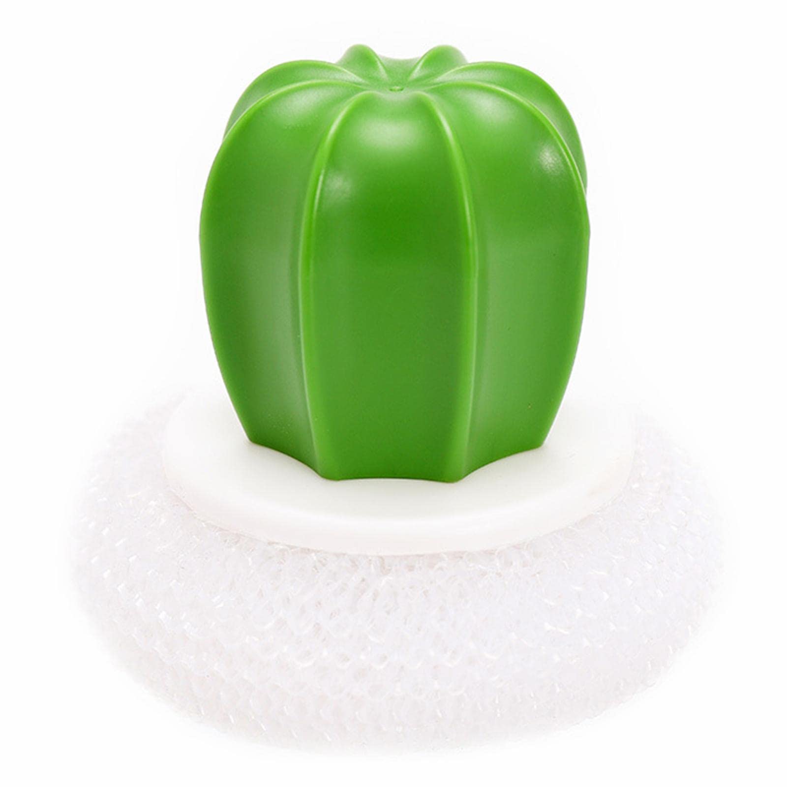 Pulunto Cactus Dishwashing Brush with Handle - Nano Cleaning Ball for Kitchen & Household Cleaning - Perfect for Pots, Pans, Dishes, and Hard-to-Reach Areas