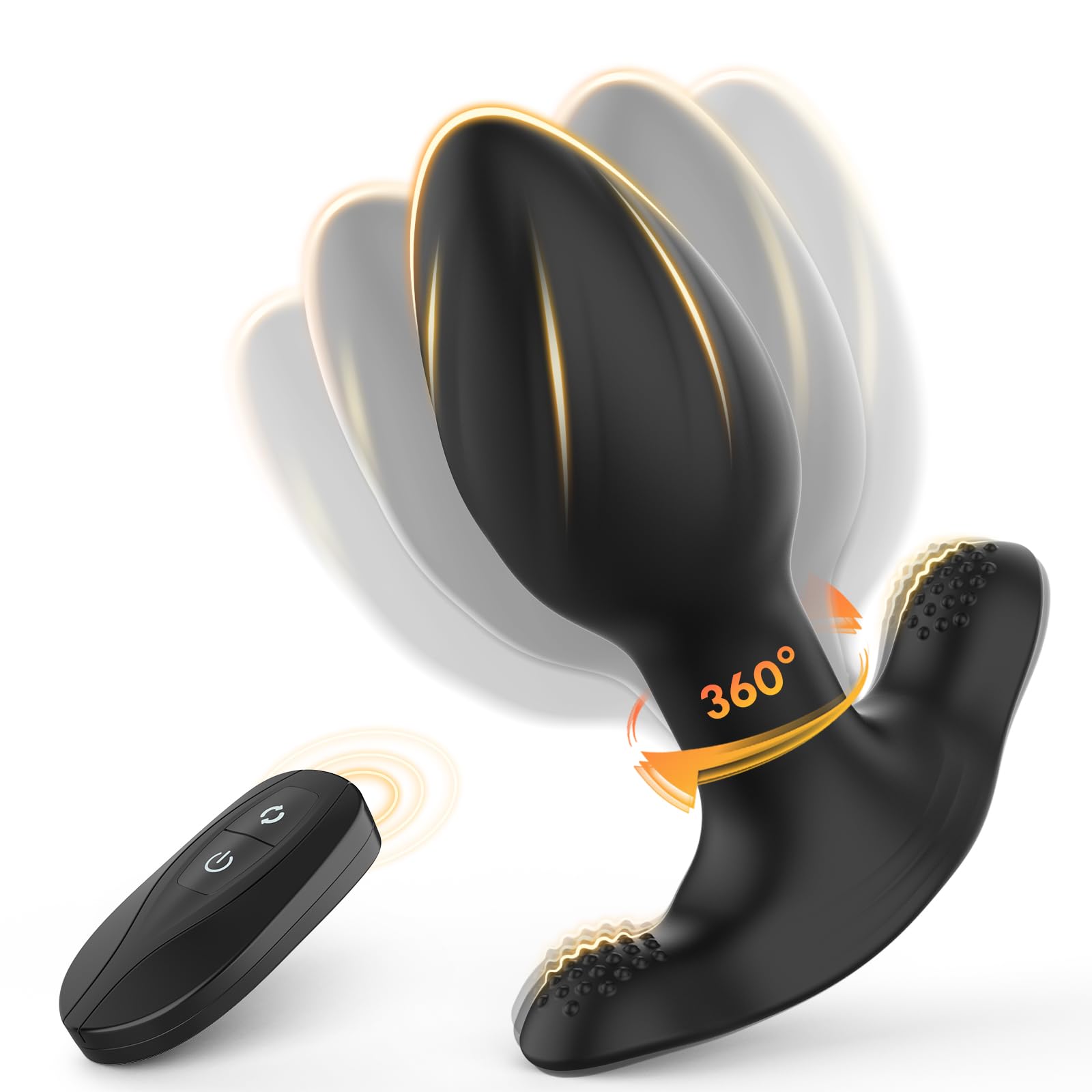 **Anal Plug Vibrator for Men & Women - 10 Rotation & Vibration Modes, Beginner-Friendly Sex Toy for Couples - Perfect for Solo Play & Intimate Moments**