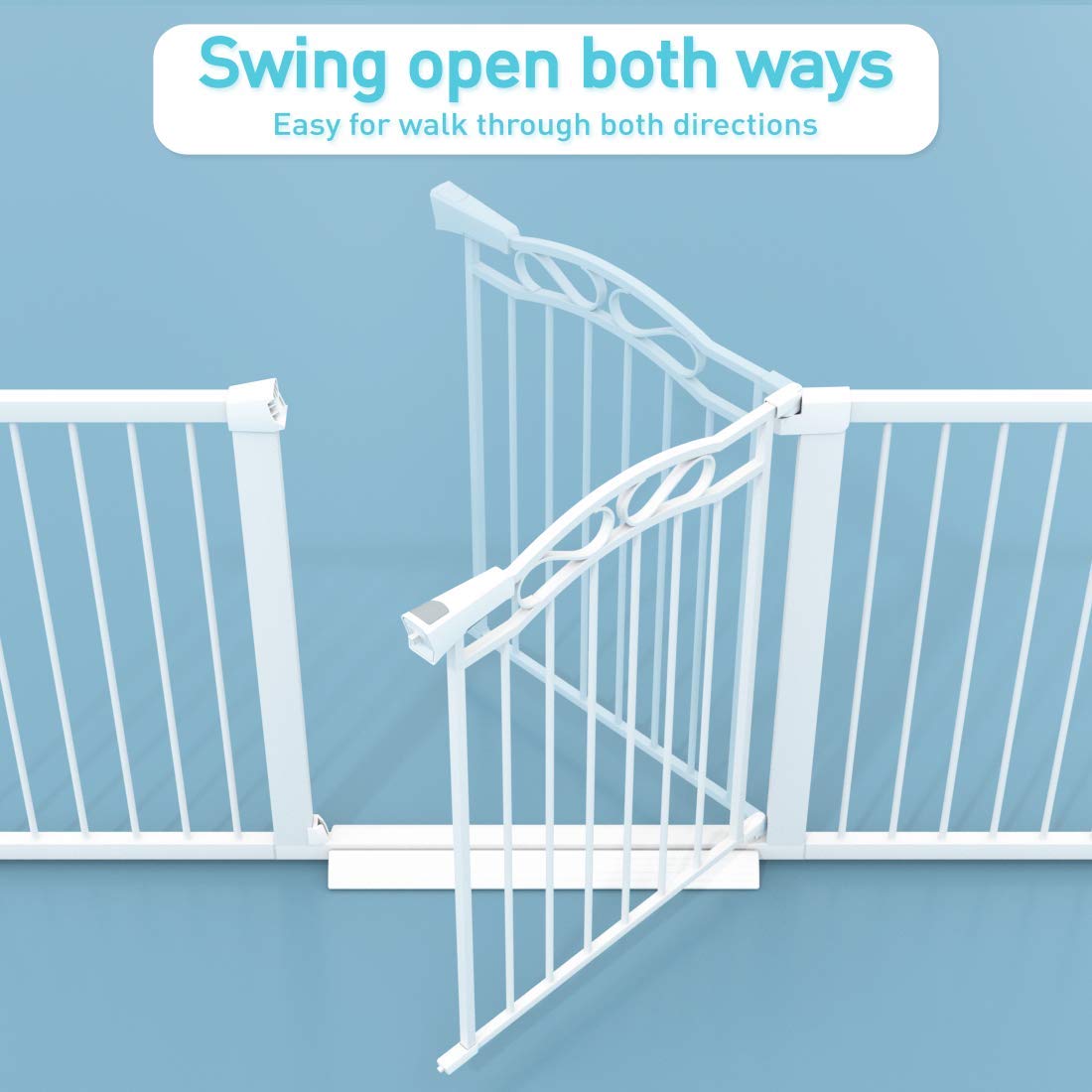 Fairy Baby Safety Gate for Doorways, Stairs & Hallways - Adjustable Pressure Mounted (48.82