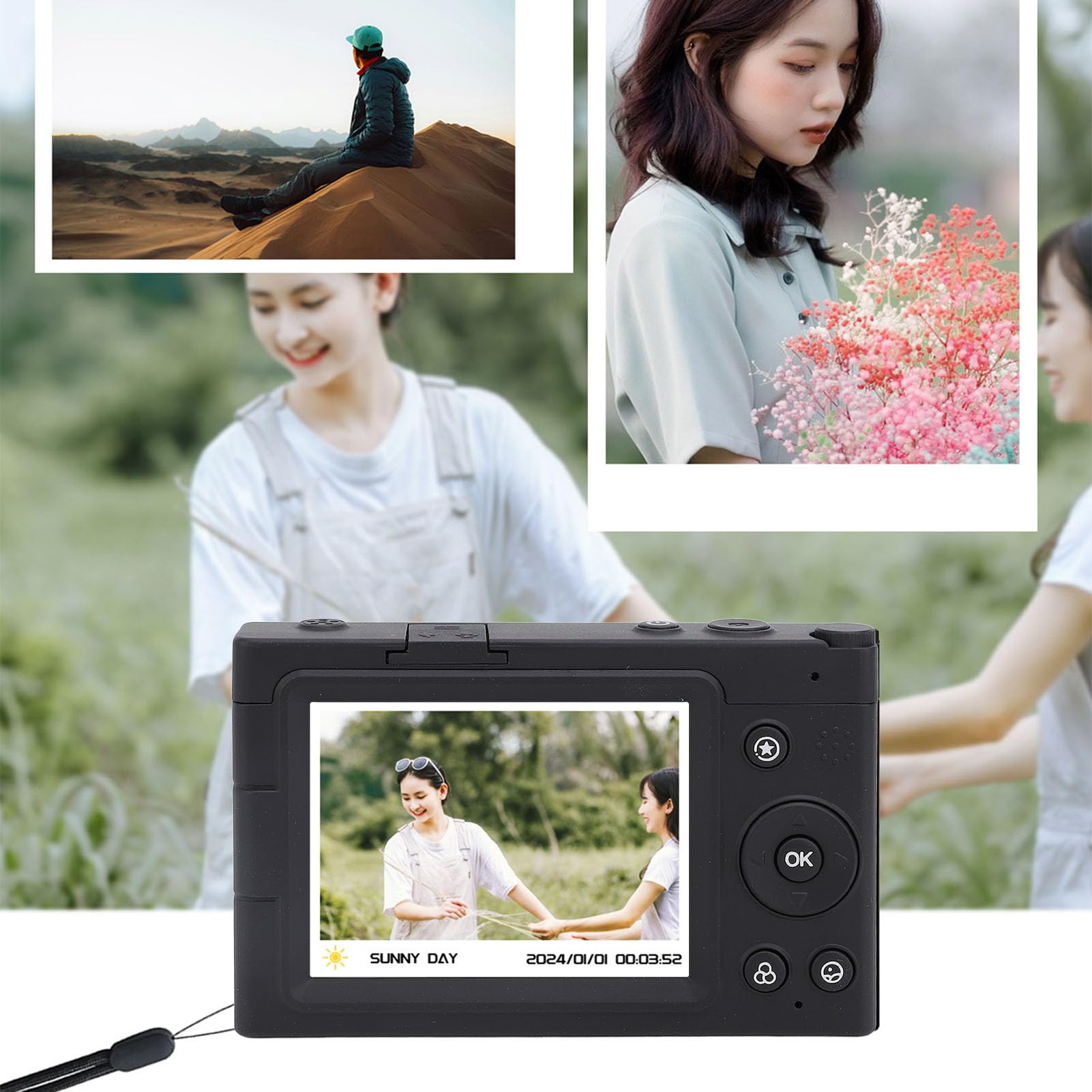 64MP Autofocus HD 4K Vlogging Digital Camera with 28x Digital Zoom, 2.83