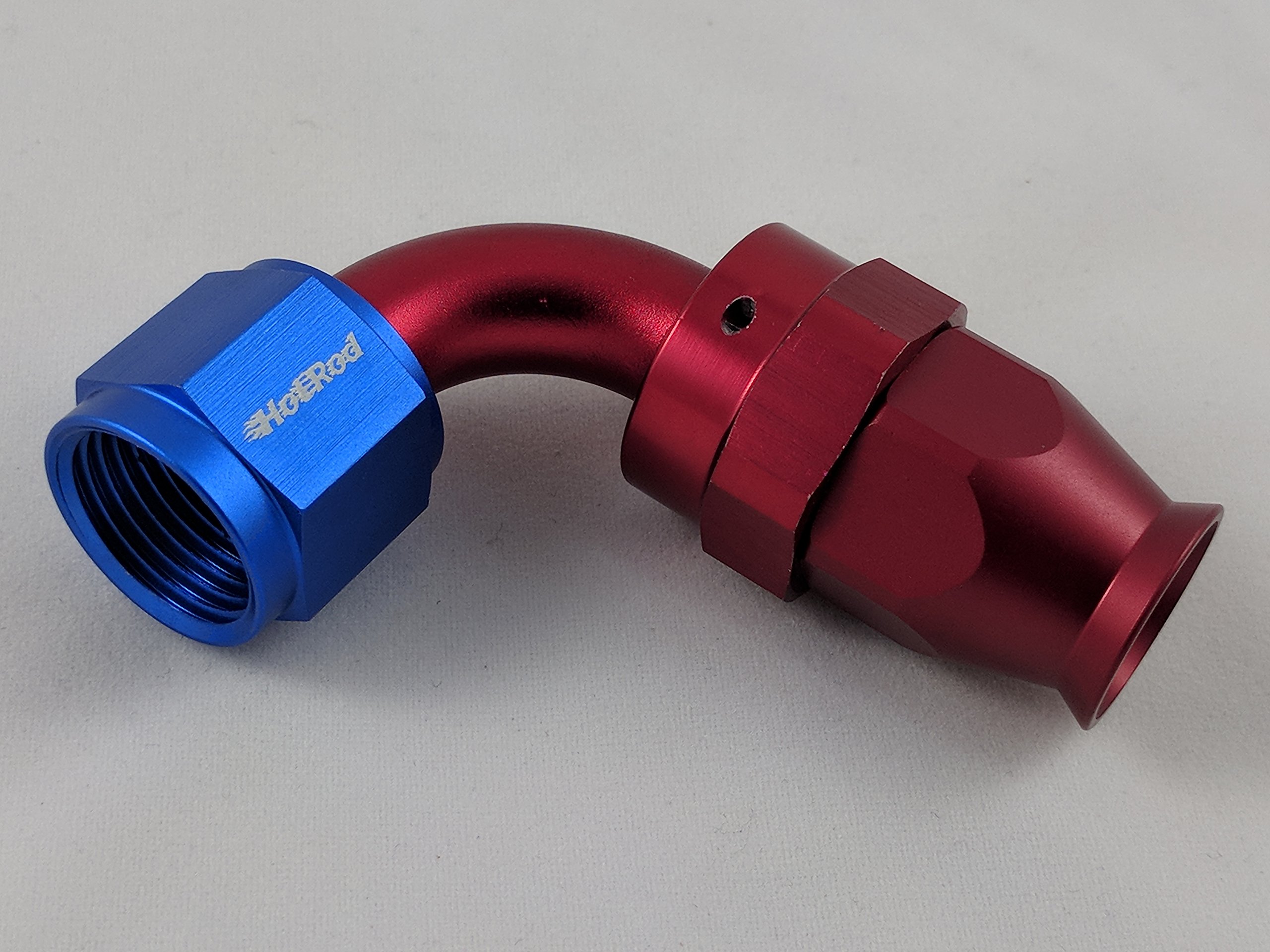 Premium AN6 PTFE Stainless Steel Hose with Blue & Red Fittings - High Performance Fuel/Oil Line Kit for Automotive, Racing & Marine Applications
