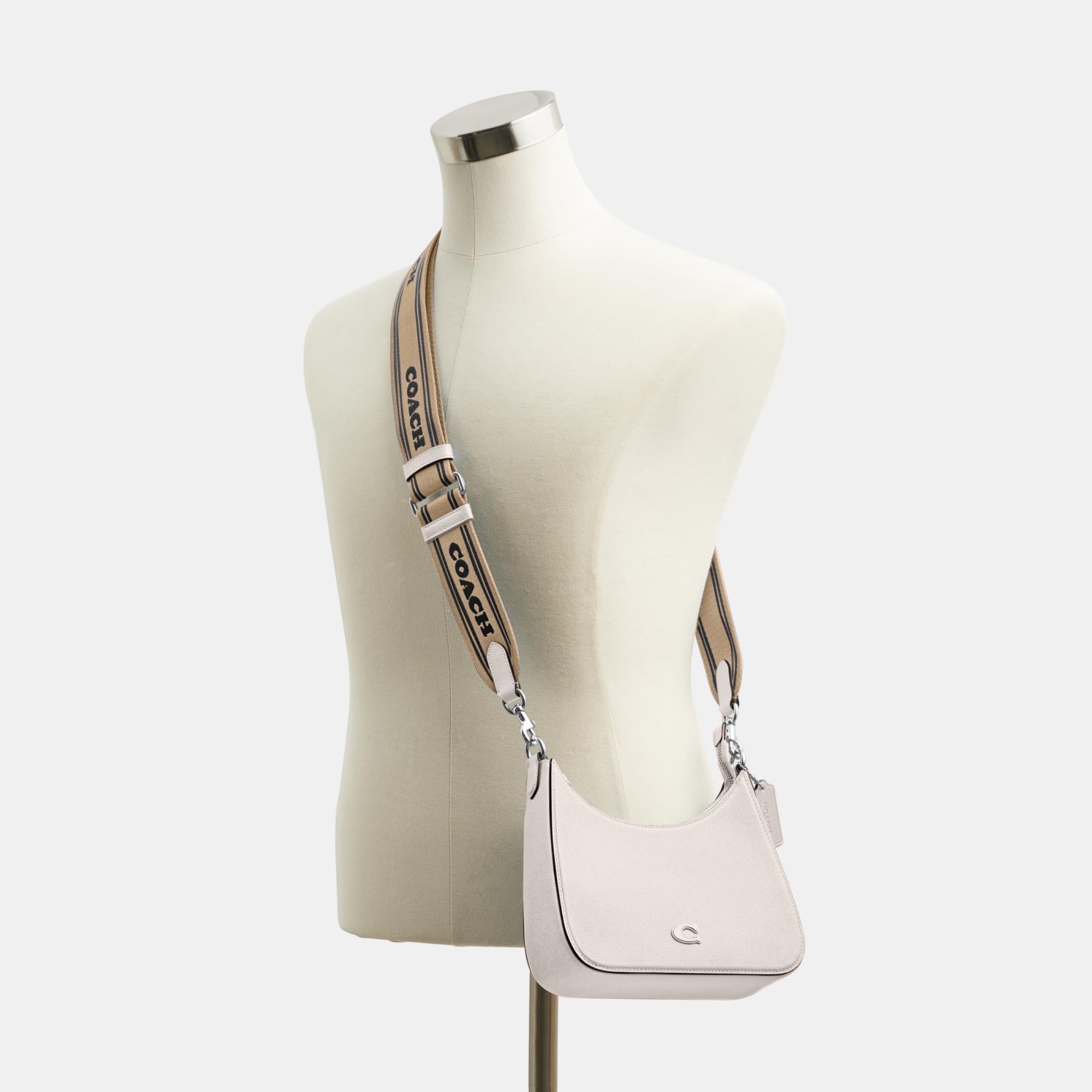 Coach Unisex Hobo Crossbody Bag in Durable Crossgrain Leather - Perfect for Work, Travel & Everyday Use