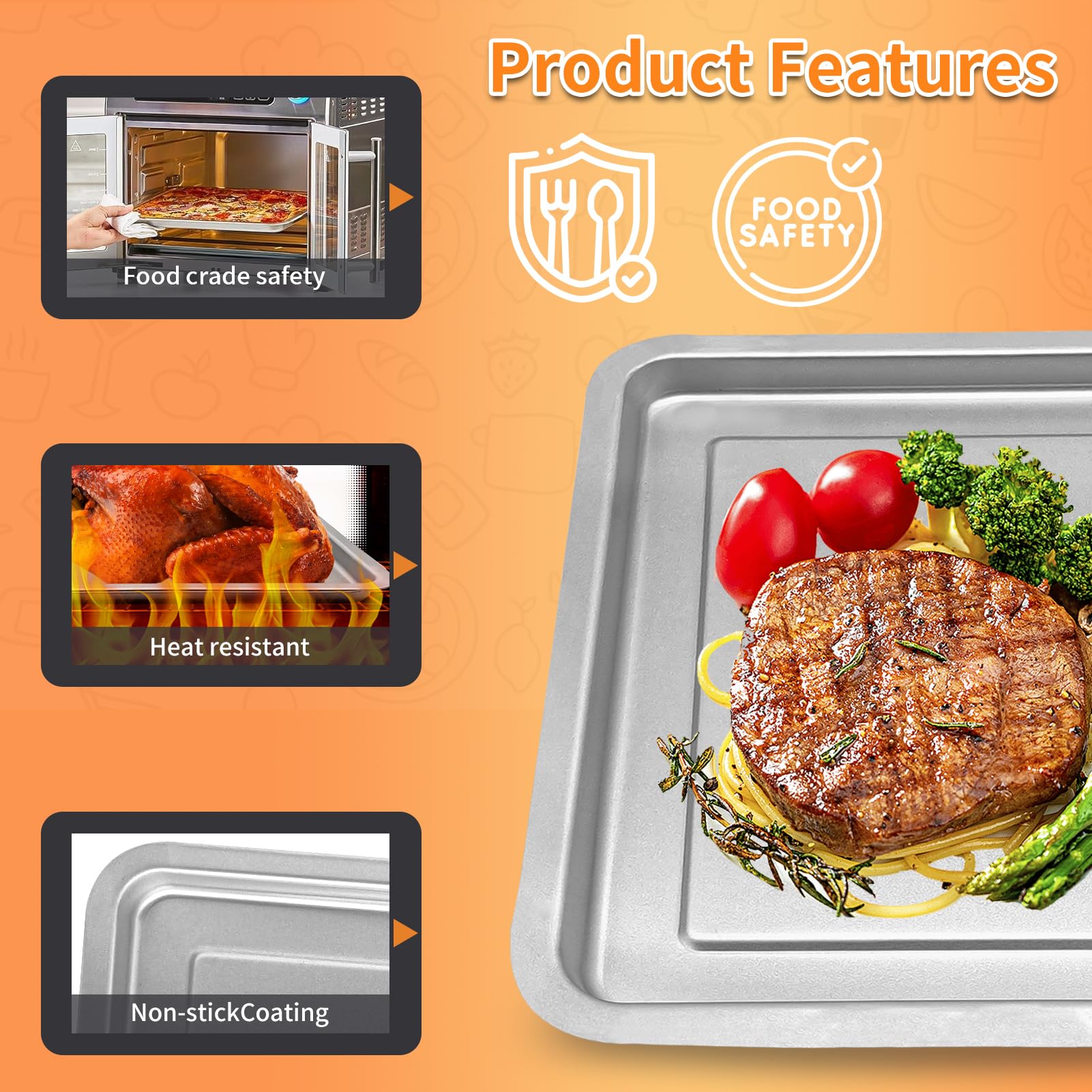 **GXF Stainless Steel Air Fryer Accessories Set - 12.2