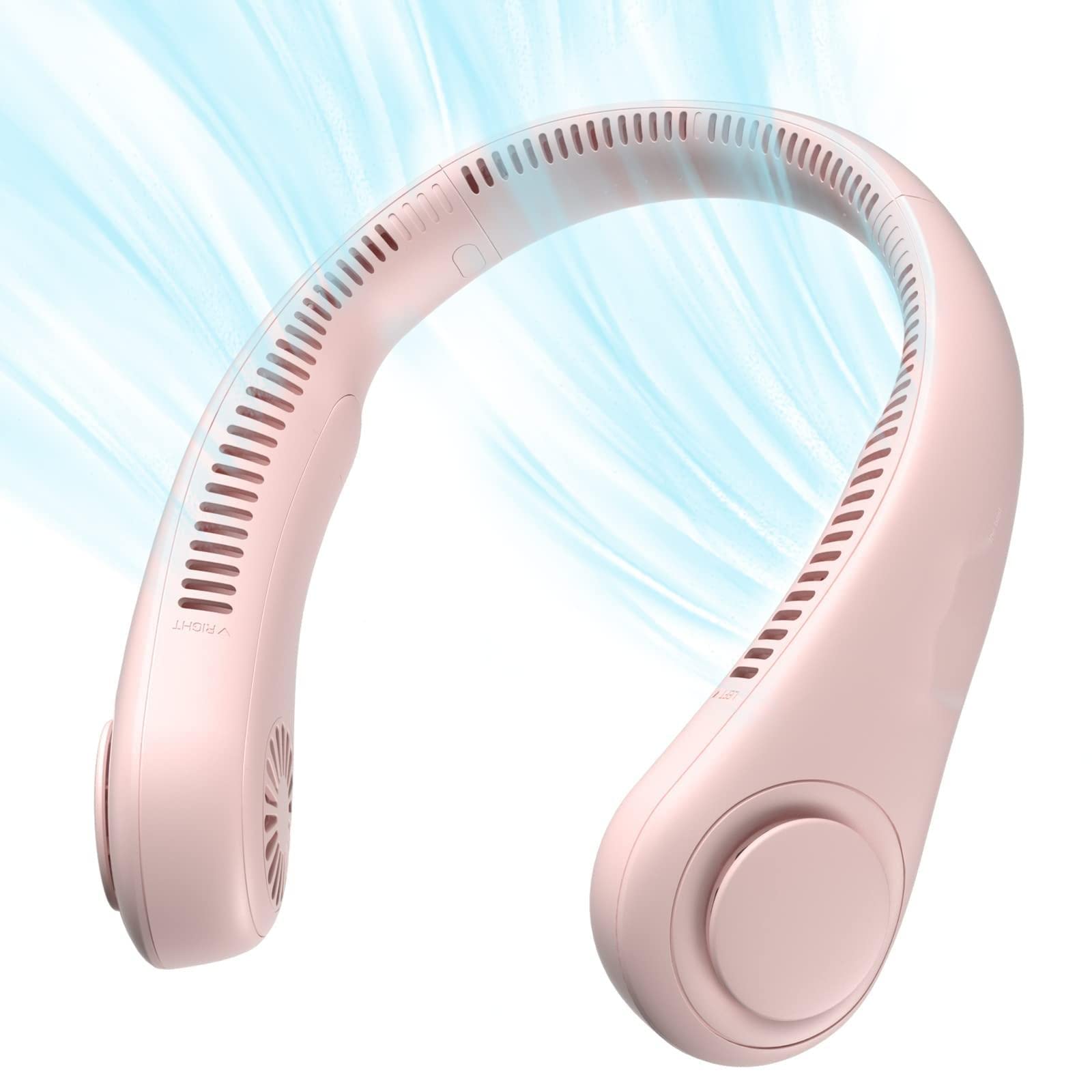 Portable Neck Fan with Strong Wind - 360° Cooling, Adjustable & Super Quiet, No Blade Design for Safe Use, Non-Slip Material, Fast Charging & Long Battery Life - Perfect for Outdoor, Office, Gym, Travel & Summer Activities