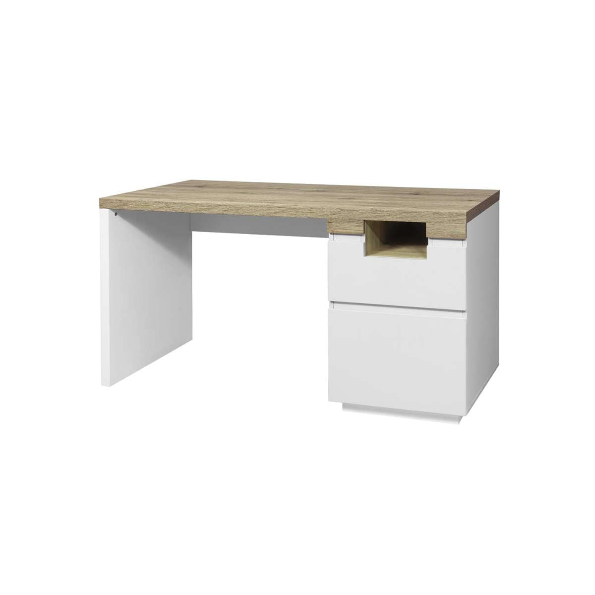 Sadie Desk - Modern Writing Desk for Home Office, Study & Workspace - Stylish & Functional Wooden Desk with Drawers - Perfect for Small Spaces, Apartments & Dorm Rooms