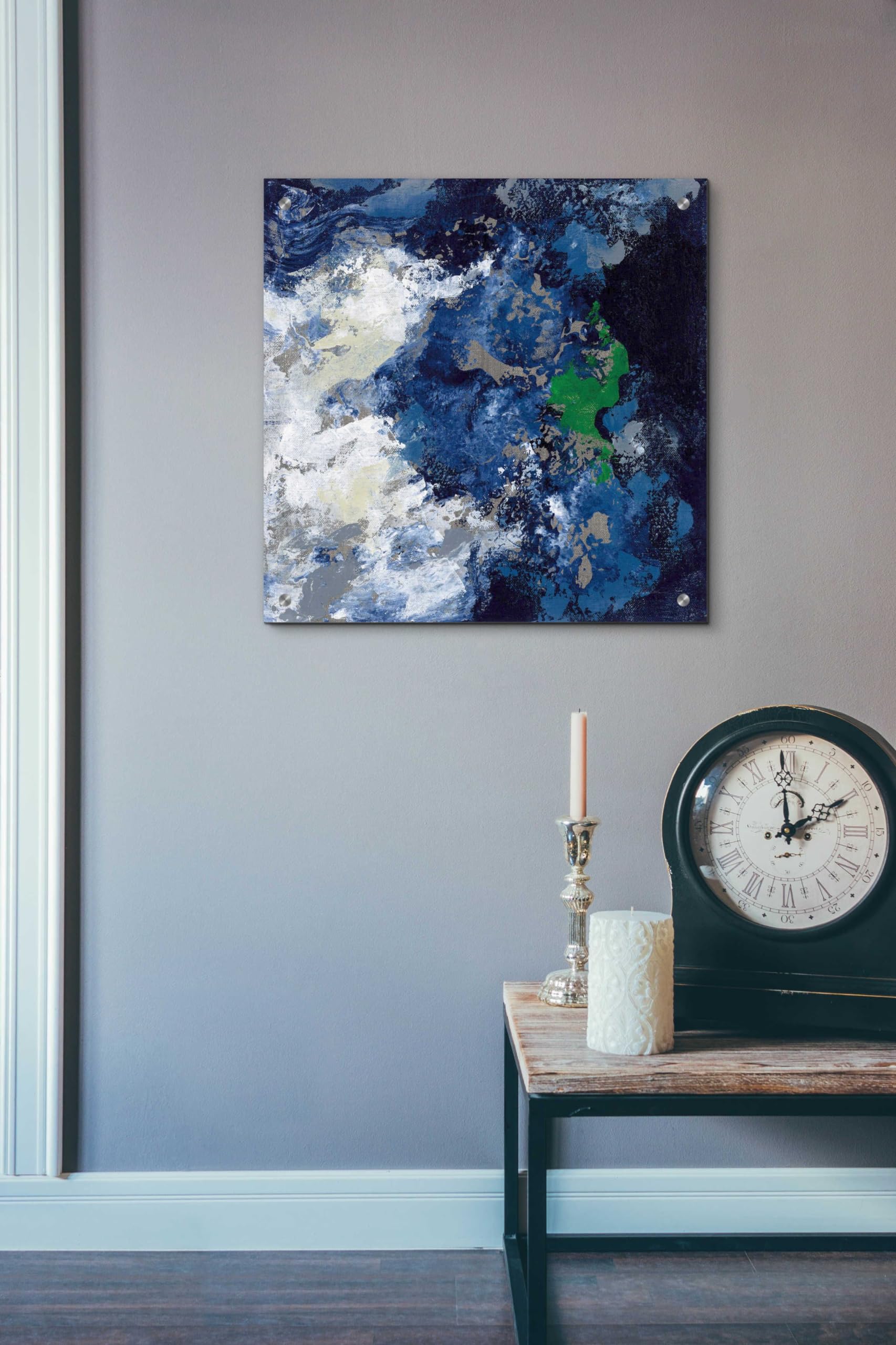 Epic Art 'Northern Coast III' by Silvia Vassileva - 24x24 Inch Acrylic Glass Wall Art Painting, Modern Coastal Home Decor for Living Room, Bedroom & Office