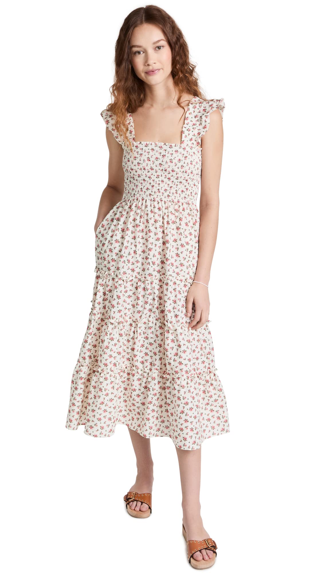 Women's Calypso Dress - Flowy Summer Maxi Dress with Floral Print | Perfect for Beach Vacations, Date Nights & Tropical Getaways