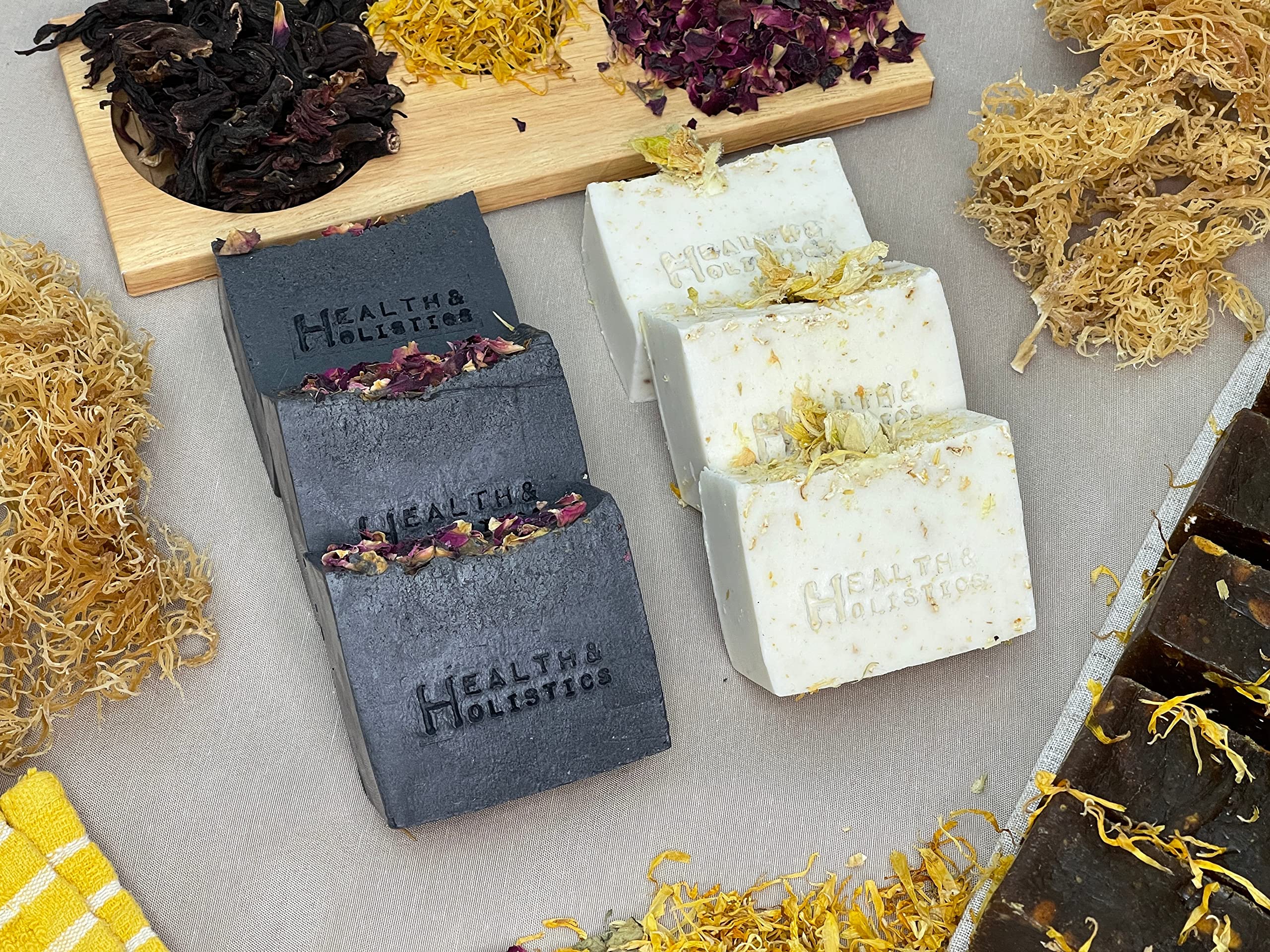 Organic Vegan Sea Moss Soap (3-Pack) - Oat'so Fresh with Lemongrass & Orange Peel | Handcrafted Eco-Friendly Soap Bars | UK Tested | Perfect for Sensitive Skin & Daily Body Care