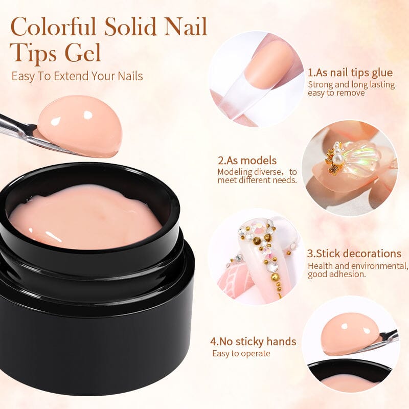 Born Pretty SN01 Solid Nail Tips Gel - Professional False Nails for Manicures & Nail Art | Perfect for Salons, DIY Home Nail Care & Special Occasions