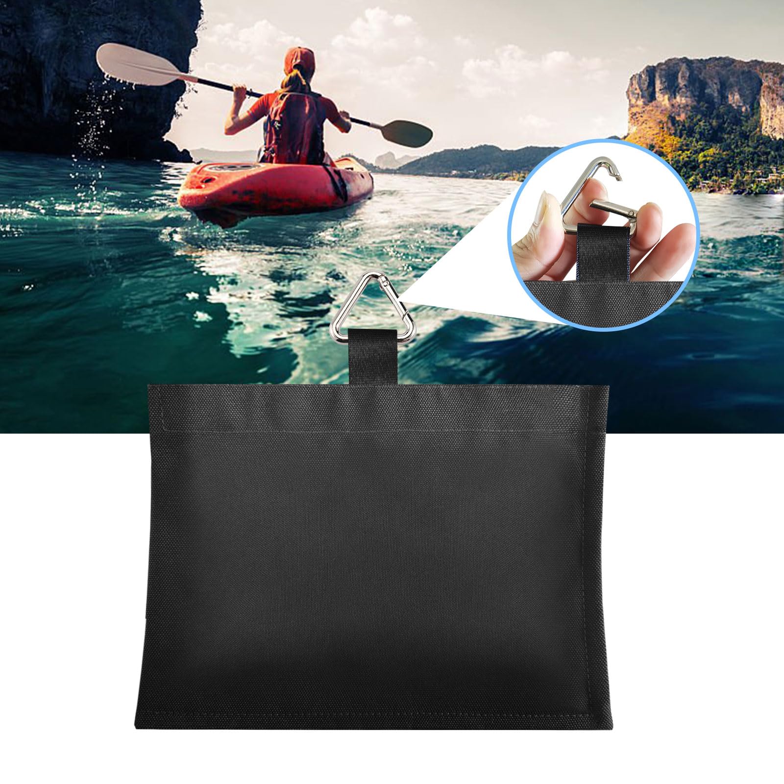 Fishing Kayak Storage Bag - Waterproof Boat Organizer with Cargo Pockets for Kayaking, Boating, Camping & Cycling - Compact Cockpit Pouch for Phone, Keys & Accessories - Ideal for Pontoon Boats, Car Seats & Bed Storage