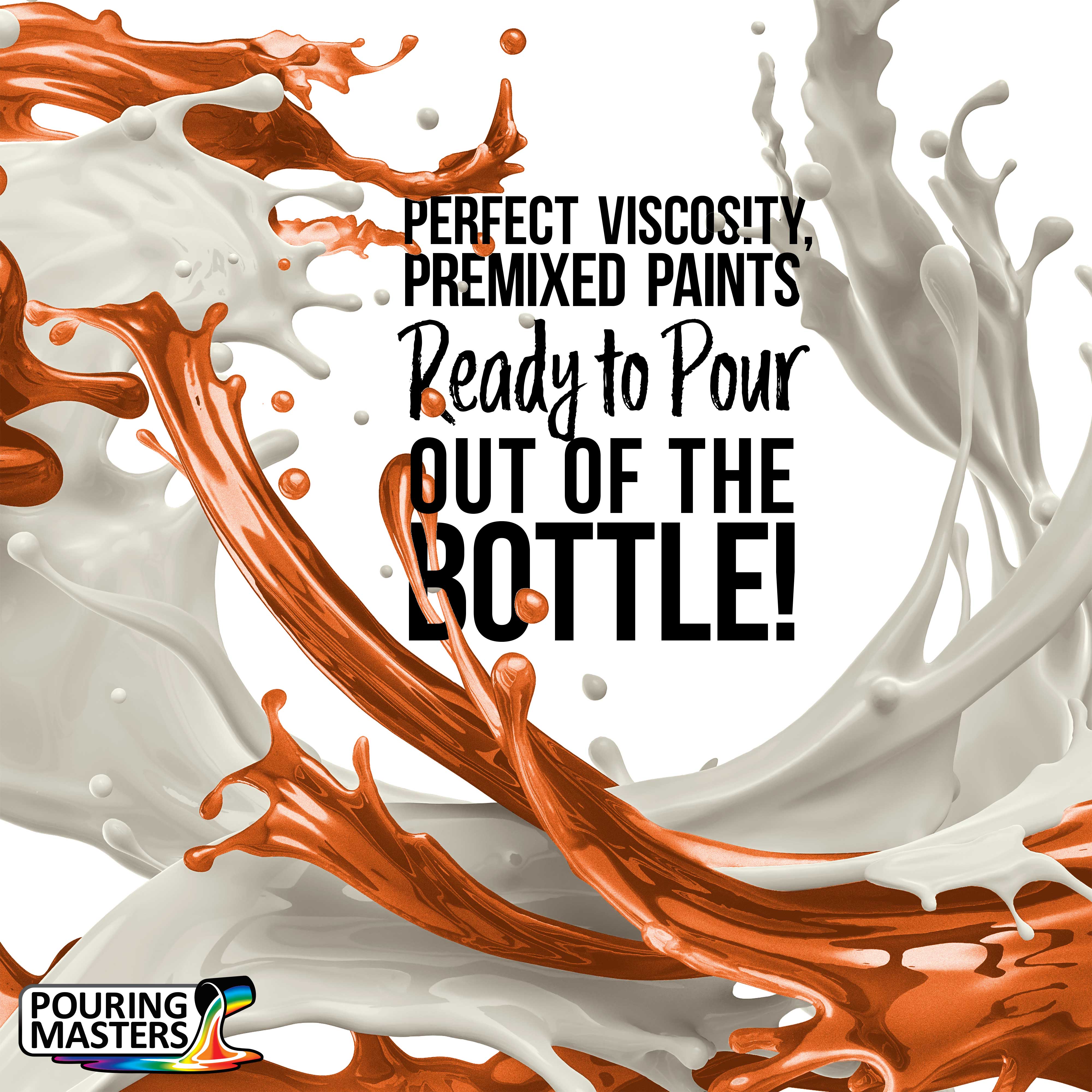 Premium Saffron Orange Metallic Pearl Acrylic Pouring Paint - 32oz Ready-to-Use Water-Based Art Paint for Canvas, Wood, Crafts, Tiles & Rocks - Perfect for Fluid Art, DIY Home Decor & Creative Projects