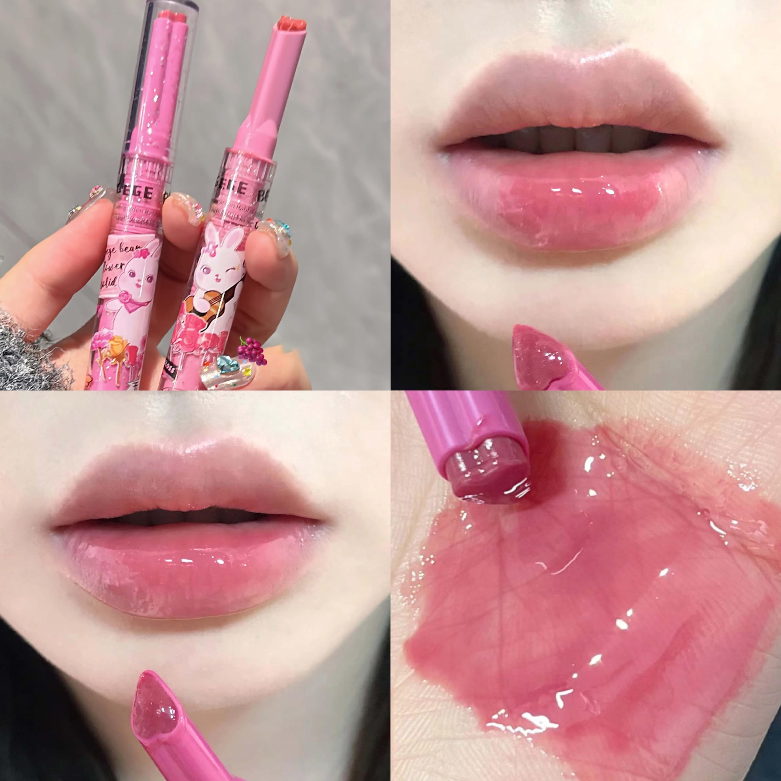 Petansy 6 Colors Jelly Lipstick Set - Heart Shape Hydrating Lip Balm with Mirror Effect, Longwear Lip Gloss & Stain for Women | Perfect for Daily Makeup, Parties & Gifts