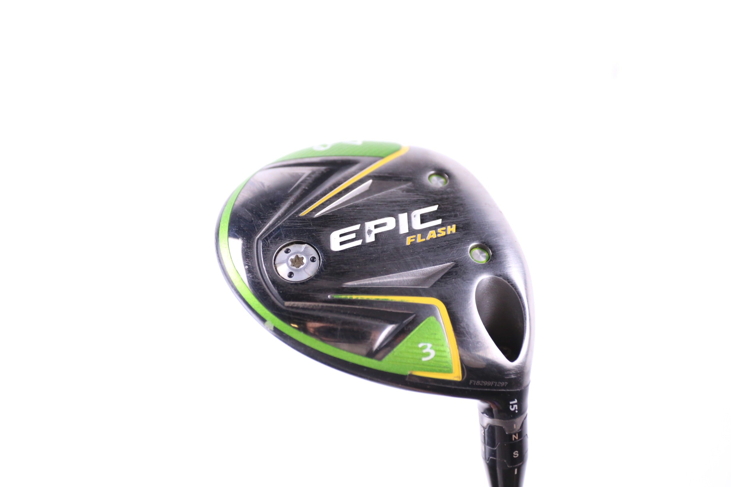 Used Callaway Epic Flash 3 Wood Right Handed 15° Regular Flex Golf Club - Perfect for Mid-Handicap Golfers on Fairway Shots