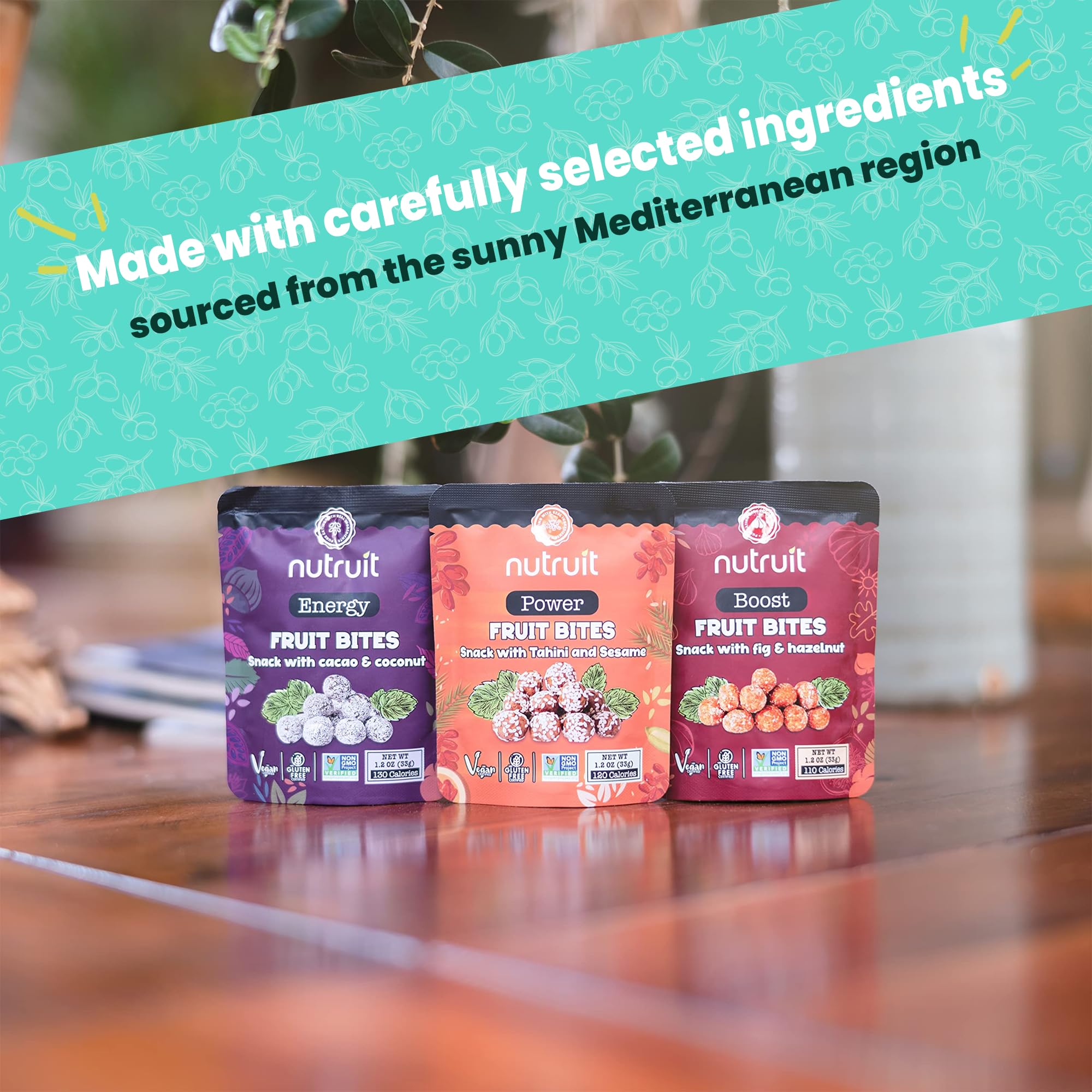 Nutruit Gourmet Healthy Snacks - 32 Pack MEGA Variety Box | Vegan, Gluten Free, Non-GMO Bulk Snacks | Kosher, High Protein & Fiber Plant-Based Snacks (1.2oz Packs) | Perfect for Office, Travel, School & On-the-Go Healthy Eating