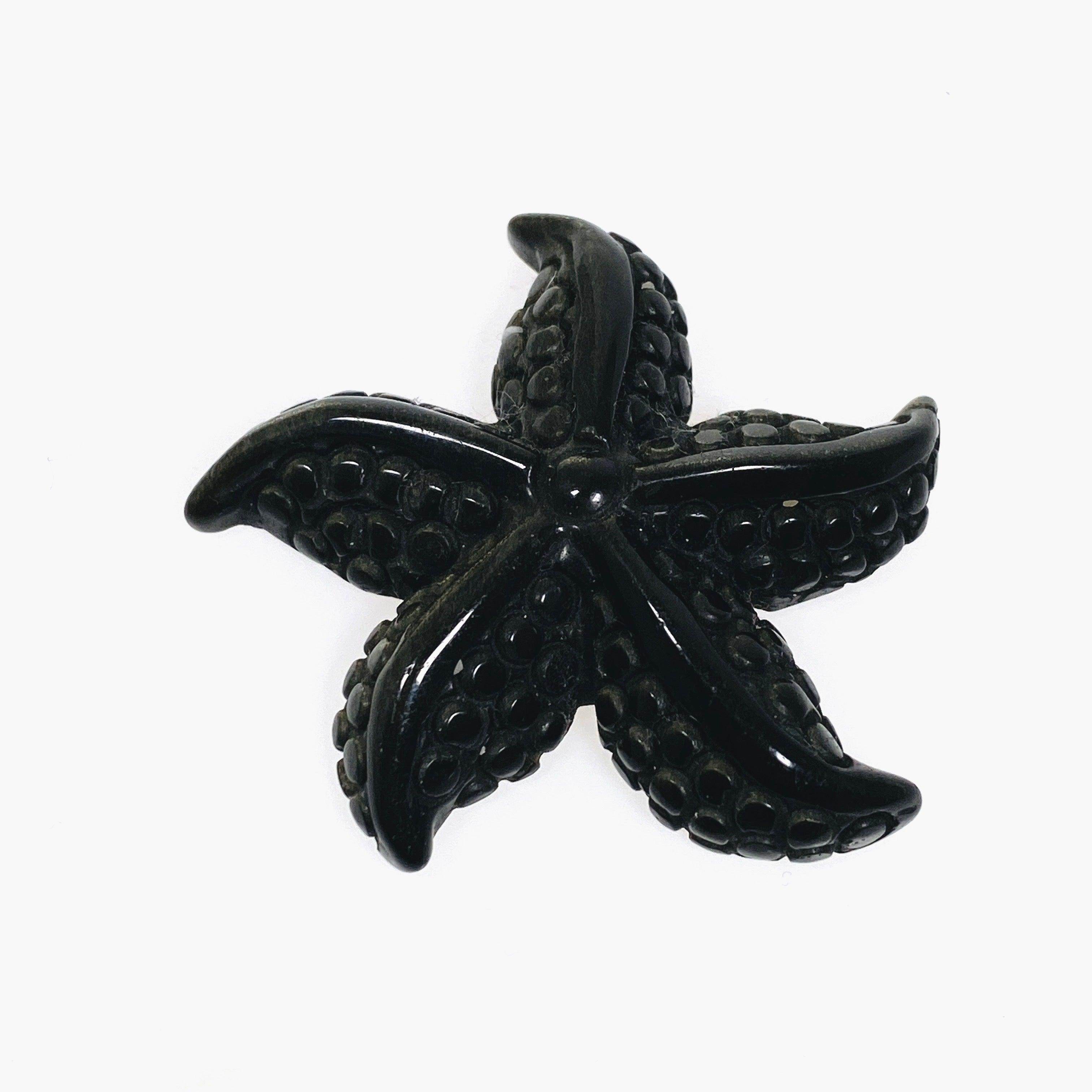 Gold Obsidian Starfish Pendant Necklace - Healing Crystal Jewelry for Women, Men - Perfect for Meditation, Yoga & Spiritual Gifts