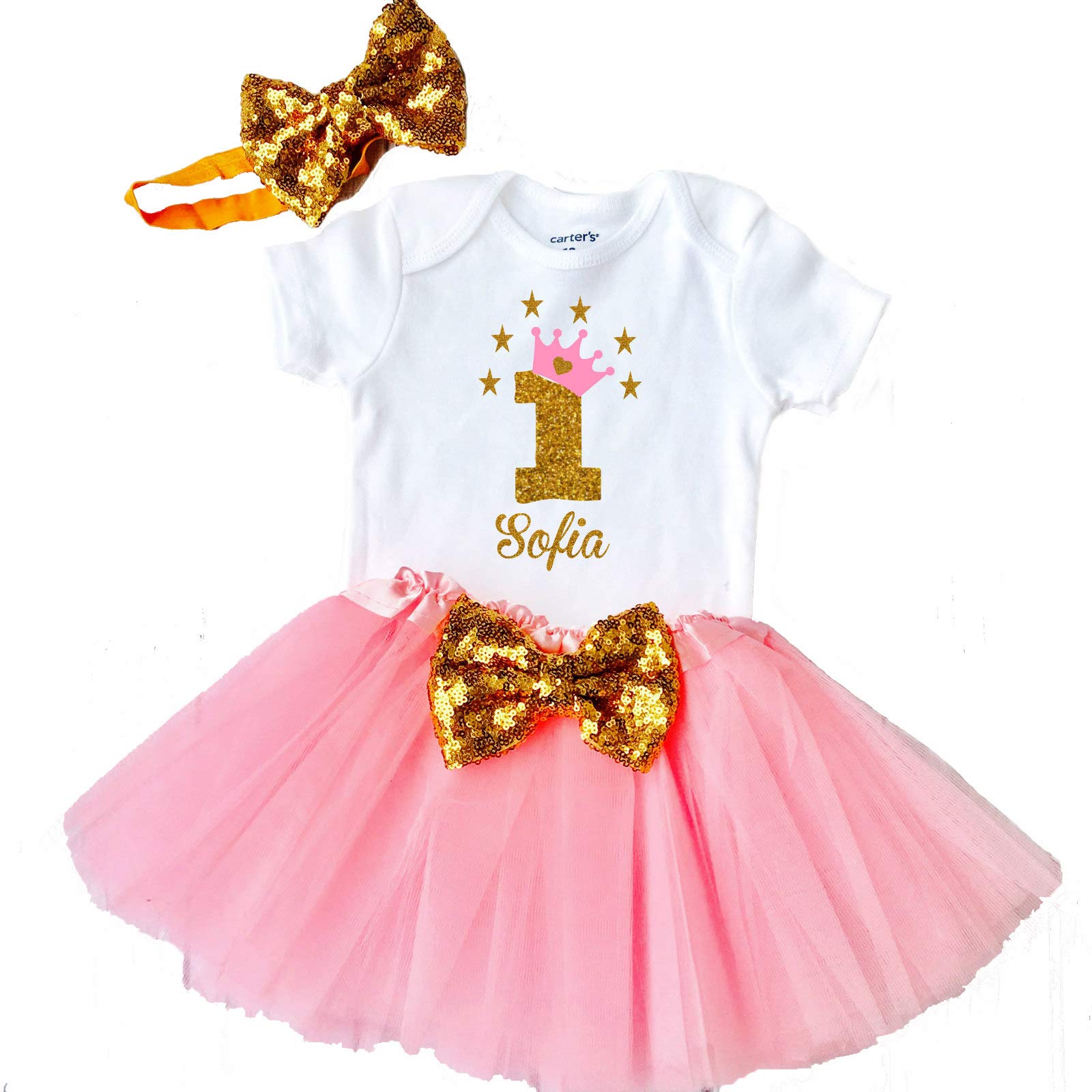 Funmunchkins First Birthday Outfit for Girls – Adorable 1st Birthday Dress Set | Perfect for Birthday Photos, Cake Smash & Special Celebrations