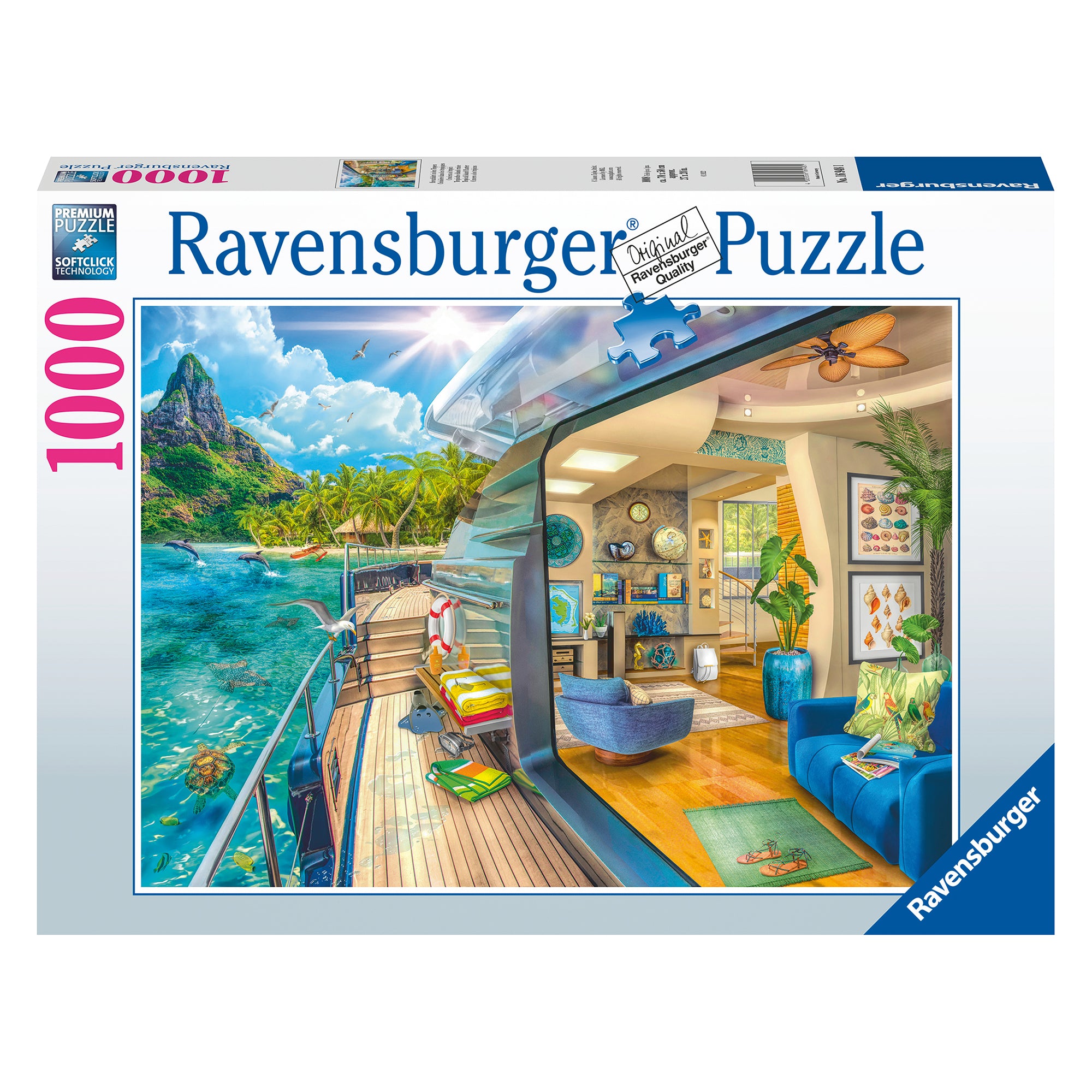 1,000 Piece Jigsaw Puzzle - Tropical Island Charter Adventure - Perfect for Family Game Night, Relaxation & Home Decor