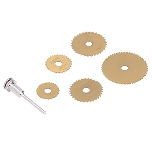 High-Speed Steel (HSS) Circular Saw Blades 6-Piece Set - Premium Copper Cutting Blades for Woodworking & Metalworking | Ideal for DIY Projects, Construction, and Professional Use