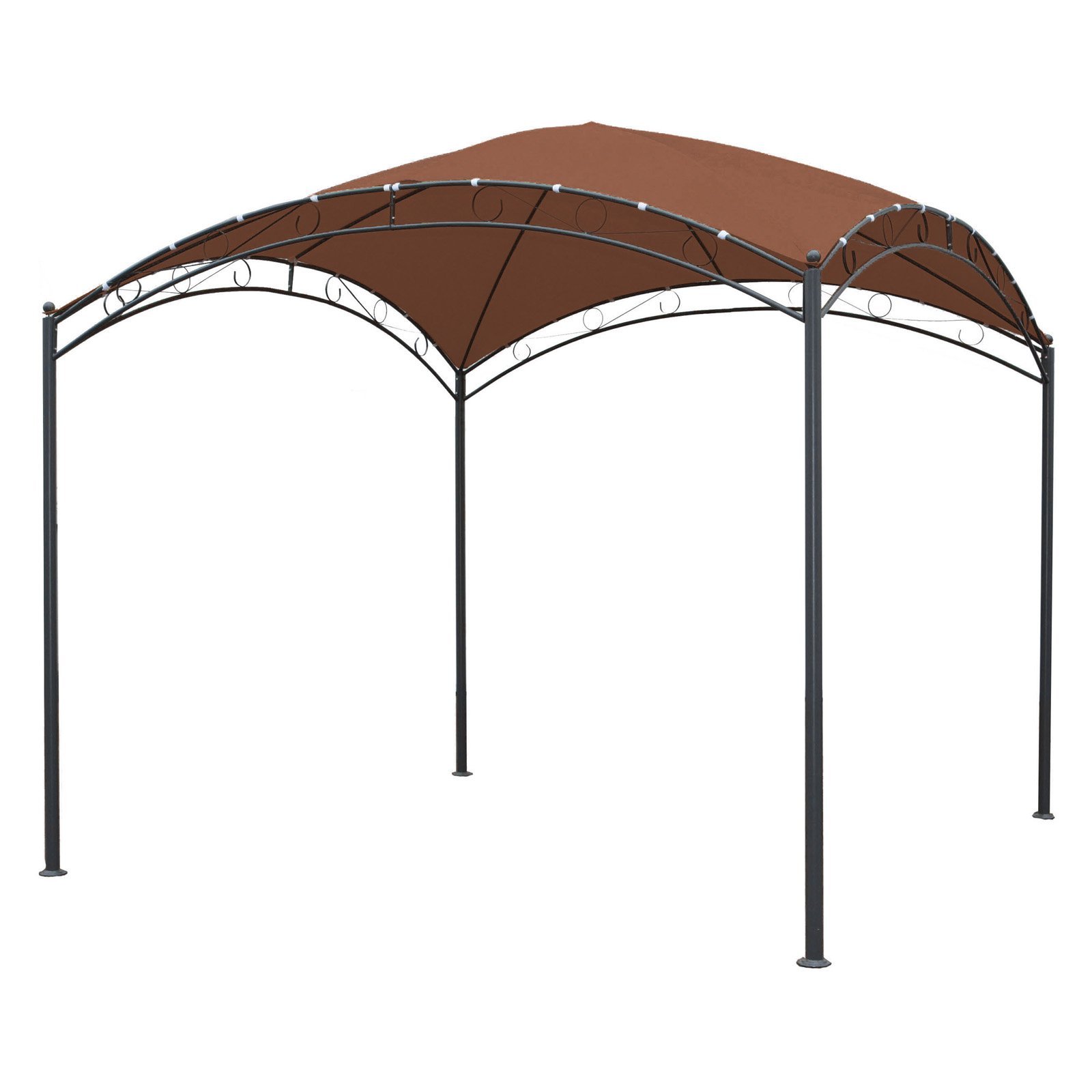 10ft Square Dome Top Gazebo - Outdoor Patio Canopy with Mosquito Netting for Garden, Backyard, and Poolside Relaxation | International Caravan Furniture