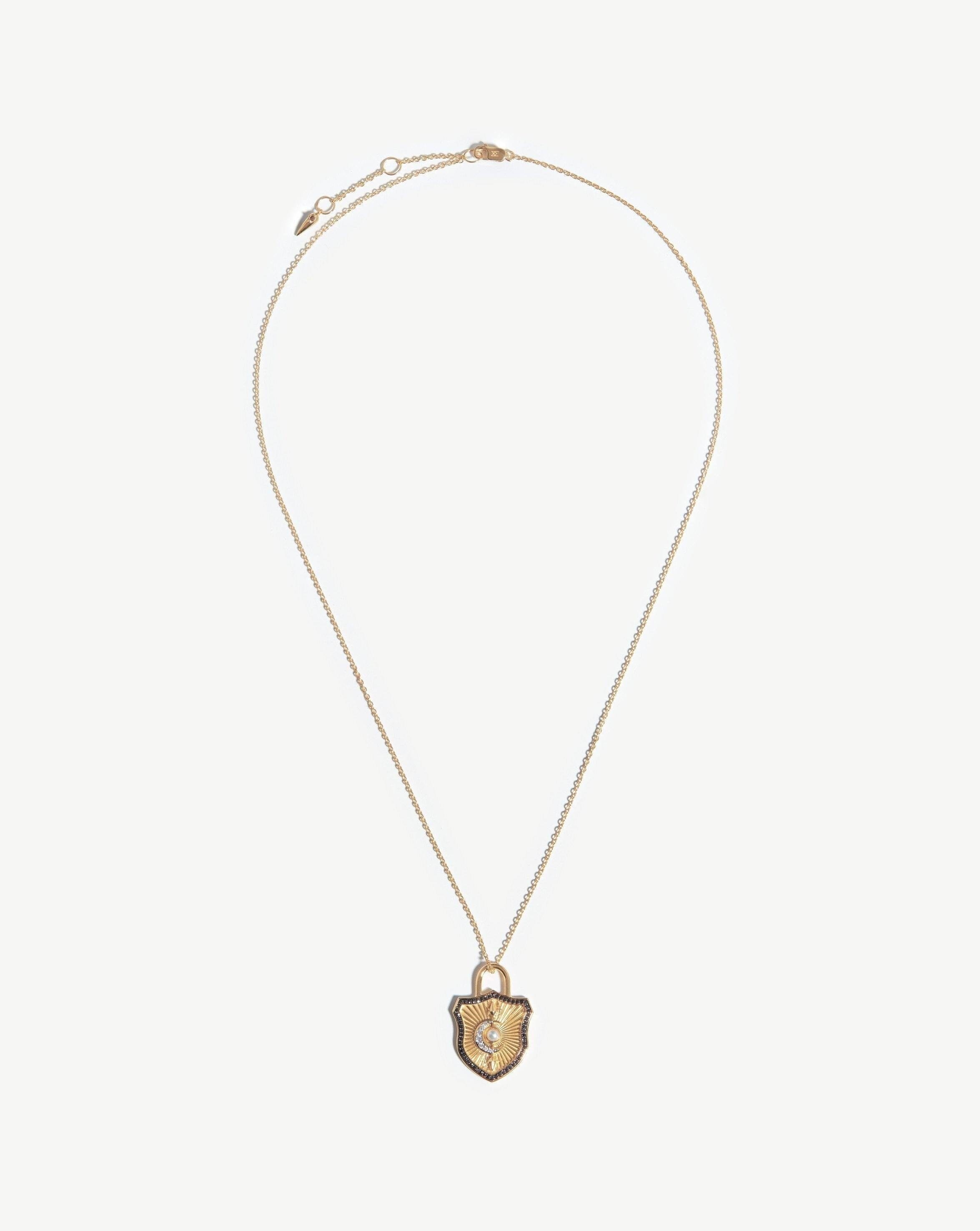Harris Reed Fine Shield Necklace - Elegant Silver Pendant for Women | Perfect for Everyday Wear, Gift Giving & Special Occasions