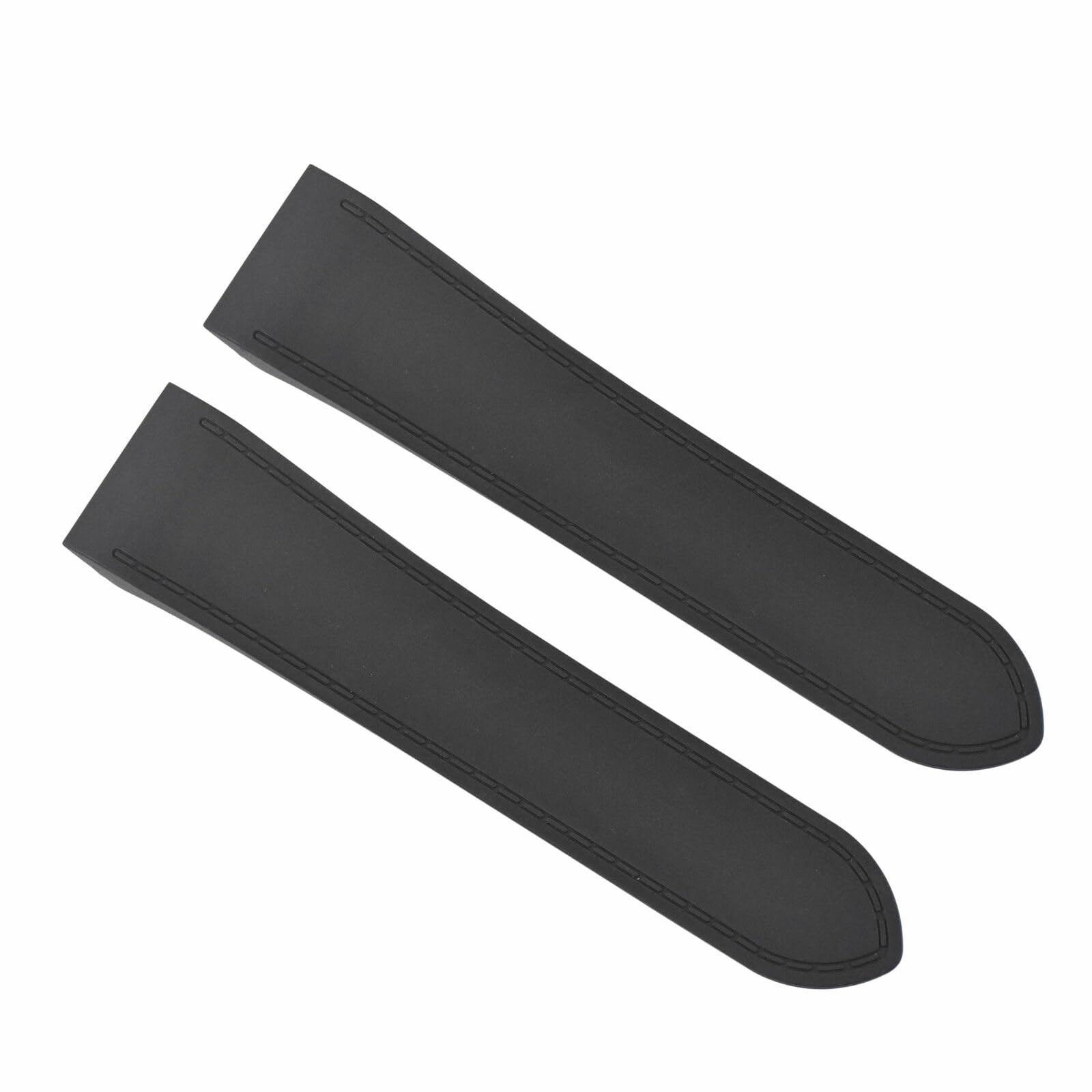 24.5mm Genuine Rubber Watch Band Strap for Cartier Santos 100XL Chronograph - Durable Black Replacement Watchband for Men | Perfect for Sports, Swimming & Everyday Wear