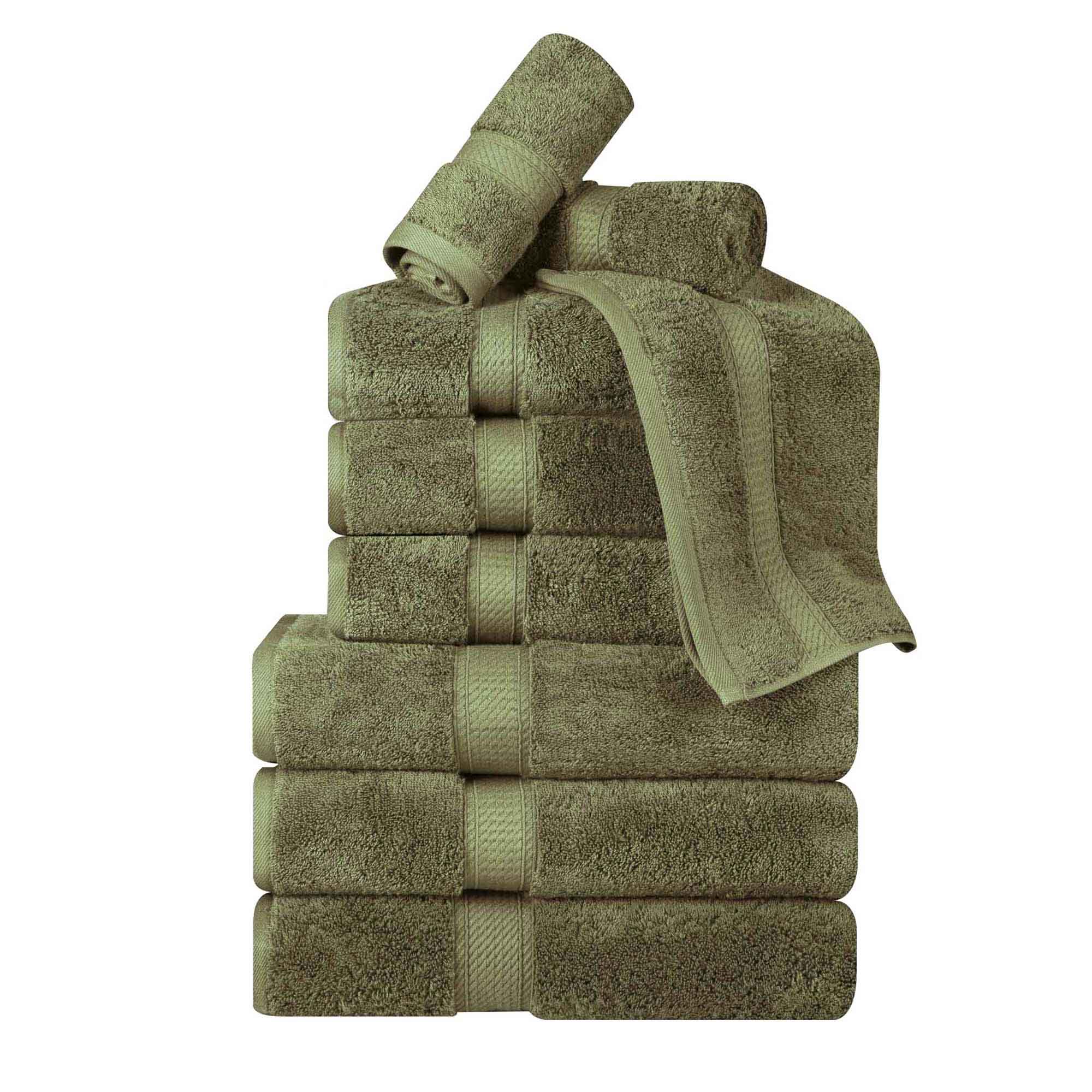 Premium Egyptian Cotton 9-Piece Towel Set - Ultra Soft, Heavyweight & Luxurious for Bath, Spa & Guest Use