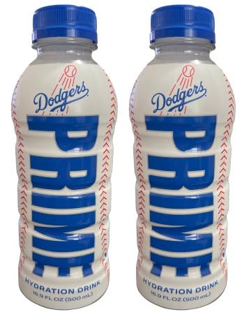 Prime Sports Drink Los Angeles Dodgers - 2 Bottles of 16.9 Fl Oz Hydration Beverage for Athletes | Electrolyte Replenishment | Post-Workout Recovery | Perfect for Baseball Games, Gym & Outdoor Activities