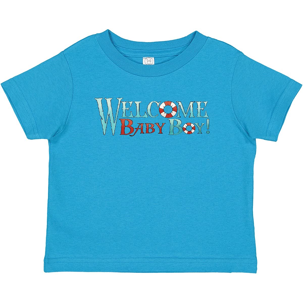 Inktastic Nautical Welcome Baby Boy T-Shirt - Cute Sailor Outfit for Newborns & Infants - Perfect for Birthdays, Baby Showers & Family Photos