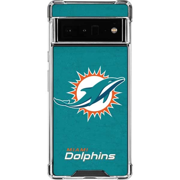 Official NFL Miami Dolphins Phone Case for Google Pixel 6 Pro - Aqua Design for Sports Fans