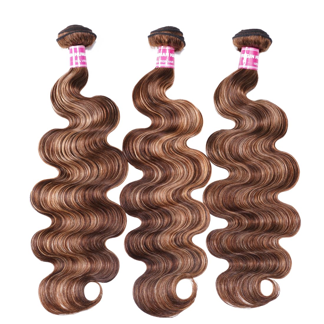Sunber TL412 Honey Blonde Highlight Body Wave 12A Brazilian Remy Human Hair Weave Bundles (10