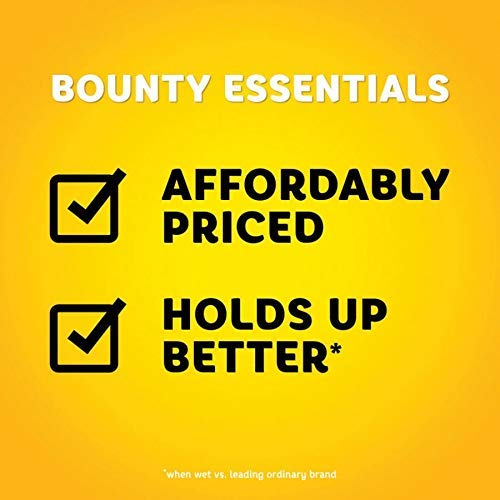 Bounty Essentials 2-Ply Paper Towels, 30 Rolls (11x10.25 Inches) - Super Absorbent White Kitchen Towels for Cleaning, Spills & Household Use