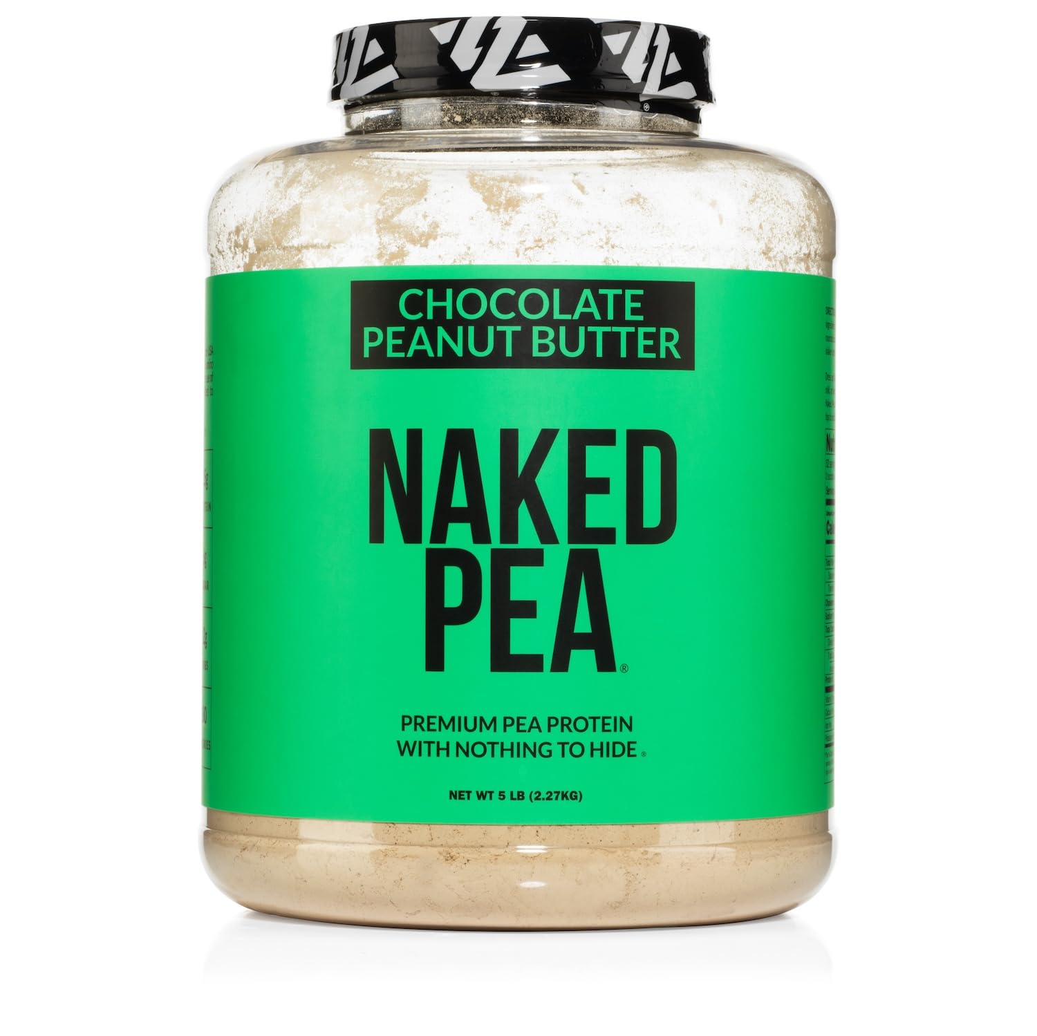 Naked Pea Organic Chocolate Peanut Butter Protein Powder - Non-GMO, Soy-Free & Gluten Free - 52 Servings for Muscle Growth & Recovery | Made with US & Canadian Farm Ingredients, Organic Cocoa & Coconut Sugar | Perfect for Post-Workout Shakes, Smoothies & Healthy Snacks
