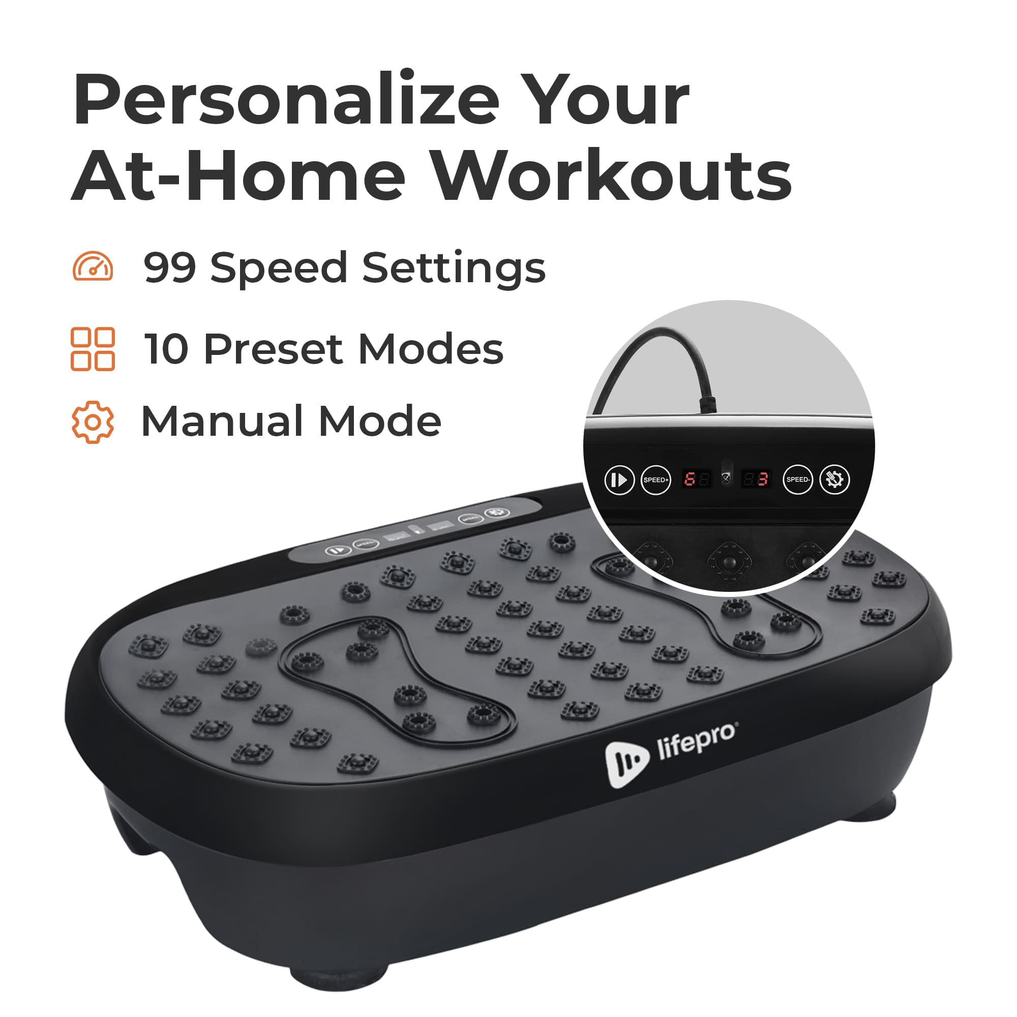 Lifepro Vibration Plate Exercise Machine with Magnetic Therapy - Full Body Workout Platform for Weight Loss & Muscle Toning | Portable Vibration Trainer for Home Gym, Lymphatic Drainage & Post-Workout Recovery | Perfect for Beginners, Seniors & Physical Therapy