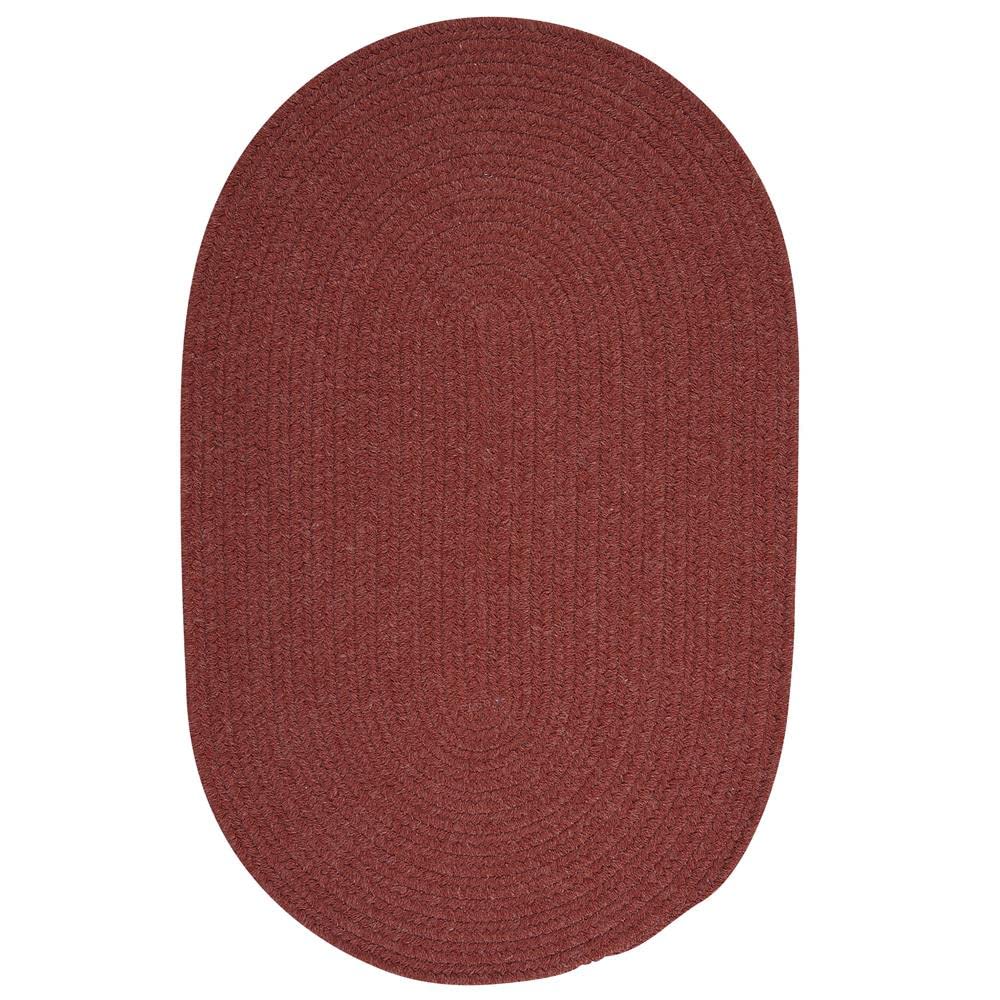 Premium Solid Wool Blend Rosewood Braided Rug - 2' x 11' Runner - Non-Slip, Durable & Stylish for Living Room, Bedroom, or Hallway Decor