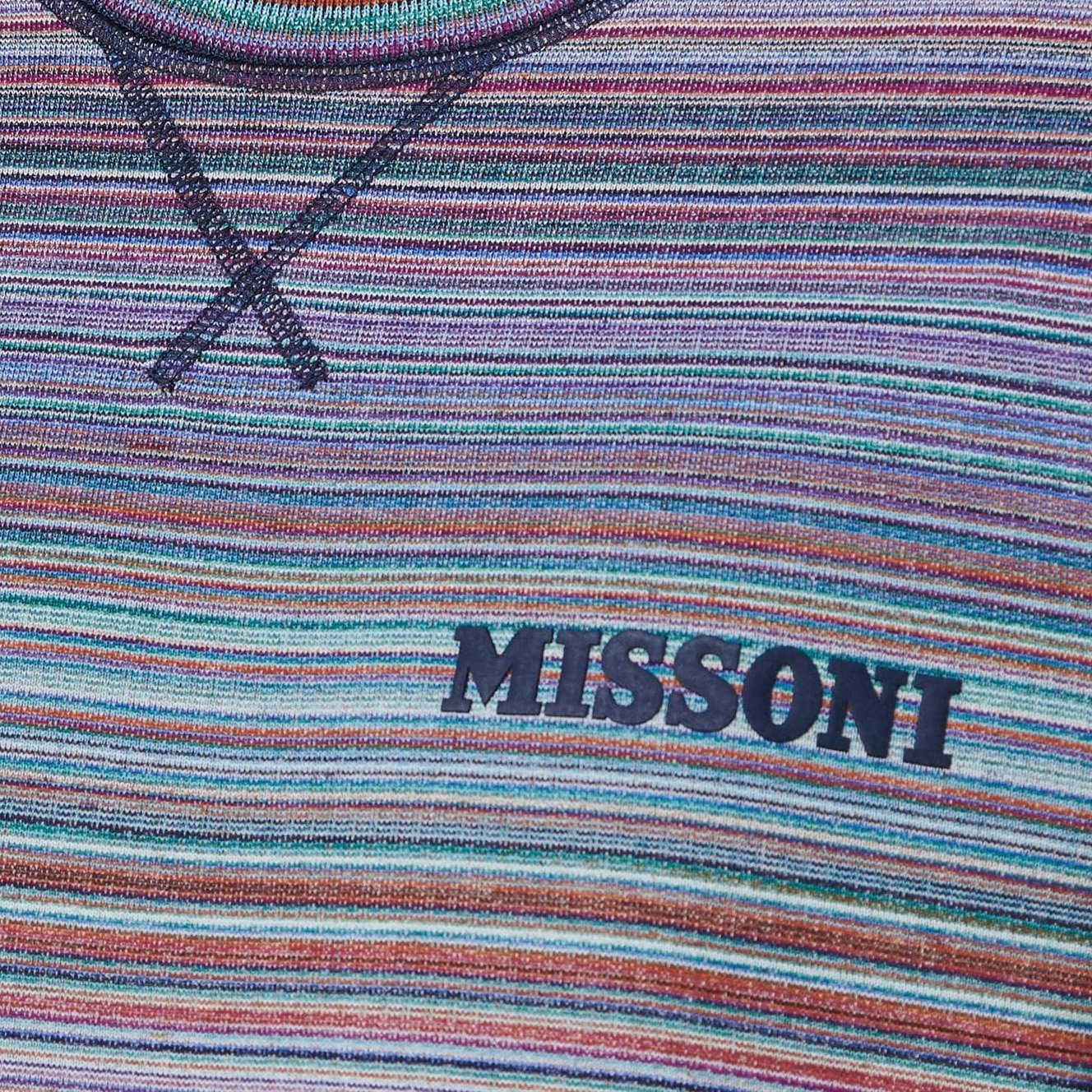 Missoni Multi Stripe Logo Sweatshirt for Women - Fashionable Knit Pullover with Signature Stripes - Perfect for Casual Outings and Cozy Lounge Wear