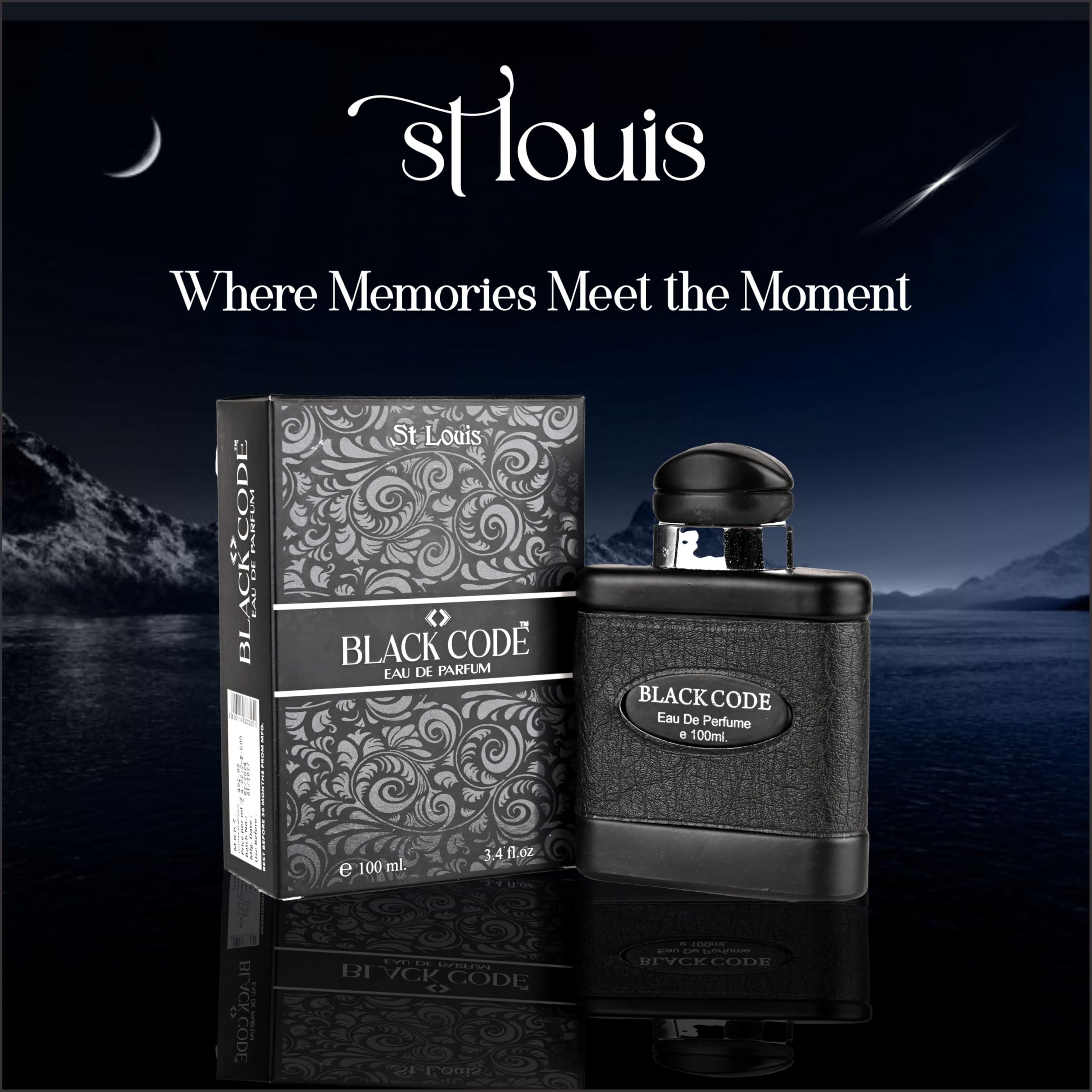 St Louis Black Code Apparel Perfume 100ml - Long Lasting Fragrance for Men & Women | Premium Eau de Parfum Gift Set for Birthdays, Anniversaries & Special Occasions | Perfect for Date Night, Office & Evening Events