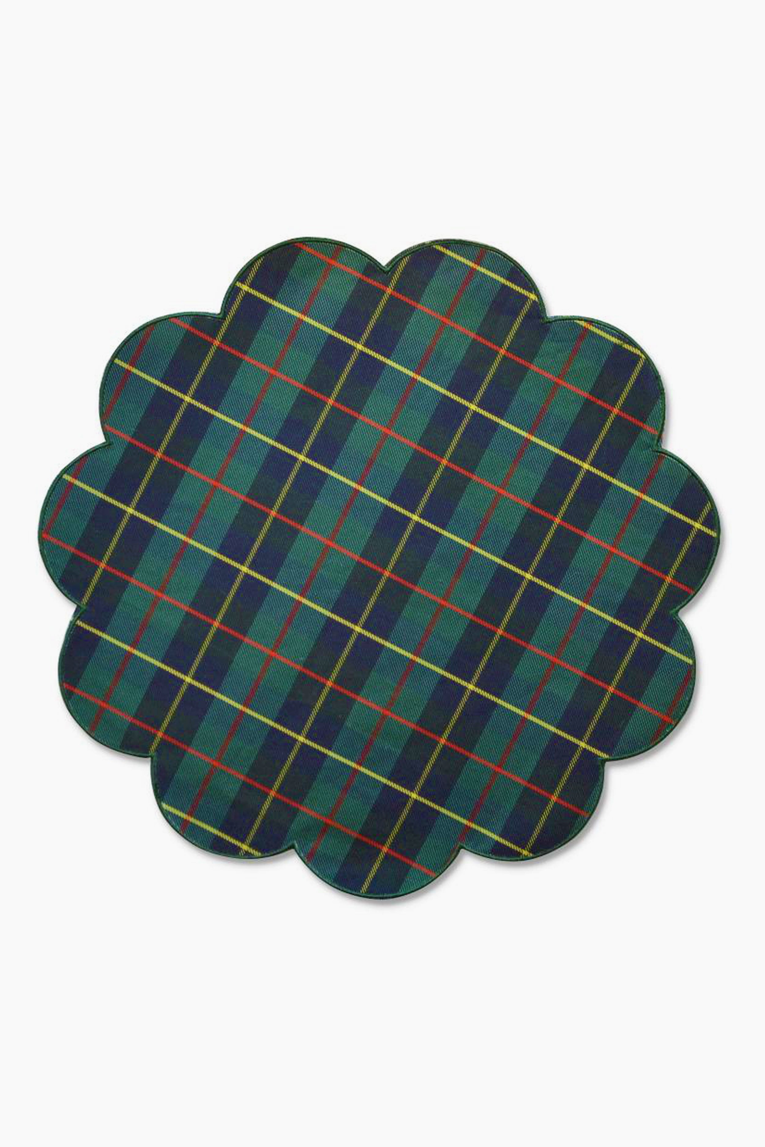 Blue Plaid Style Placemats Set of 4 - Waterproof & Washable Table Mats for Dining, Kitchen, Picnic, Party Decor