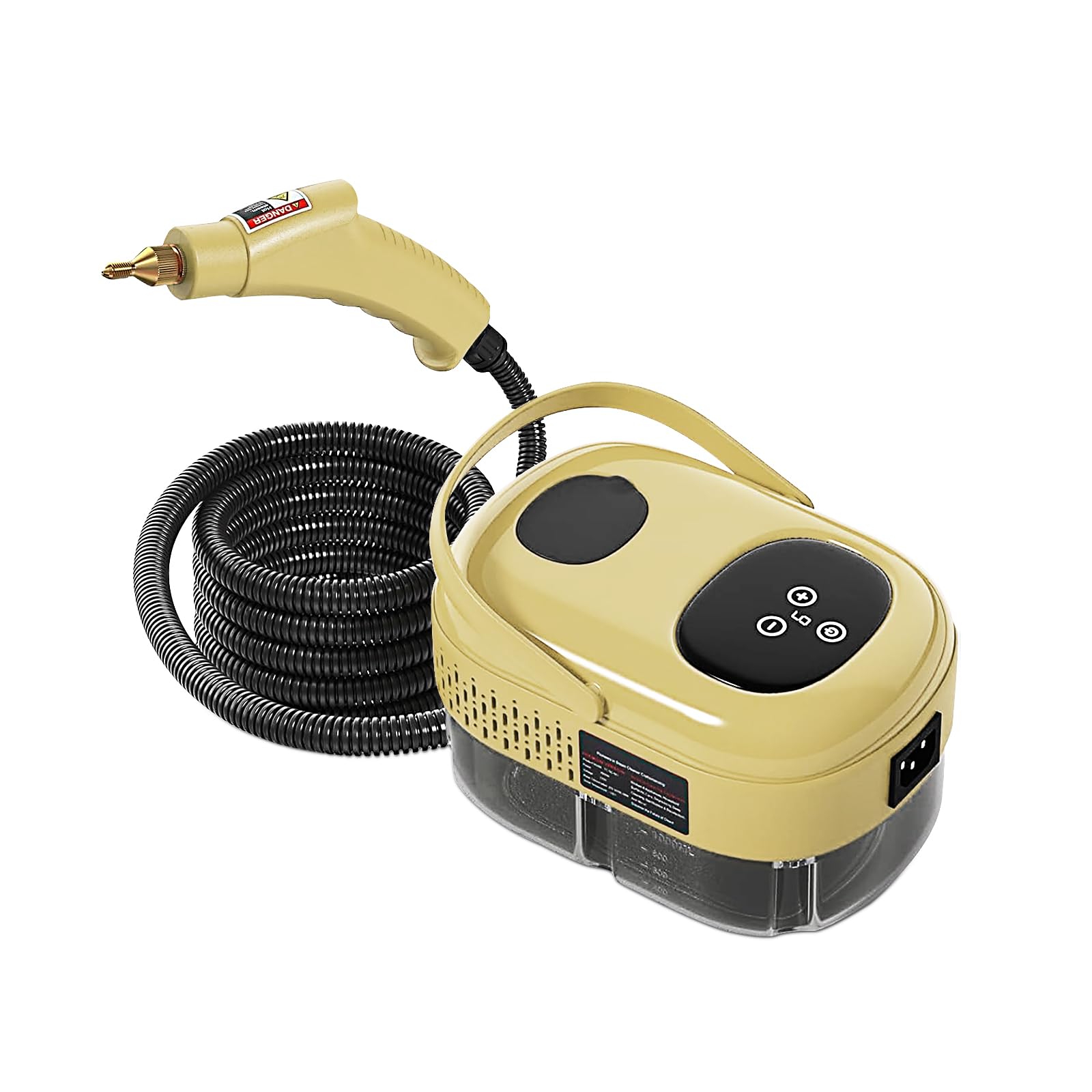 AnRui 2500W Portable Steam Cleaner - High Temperature Pressurized Handheld Steam Cleaner for Home, Kitchen, Bathroom, Car & Outdoor Use - Fast 15-Second Heating with 3 Brush Heads (Beige) - Perfect for Deep Cleaning Floors, Tiles, Grout, Upholstery & Sanitizing Surfaces