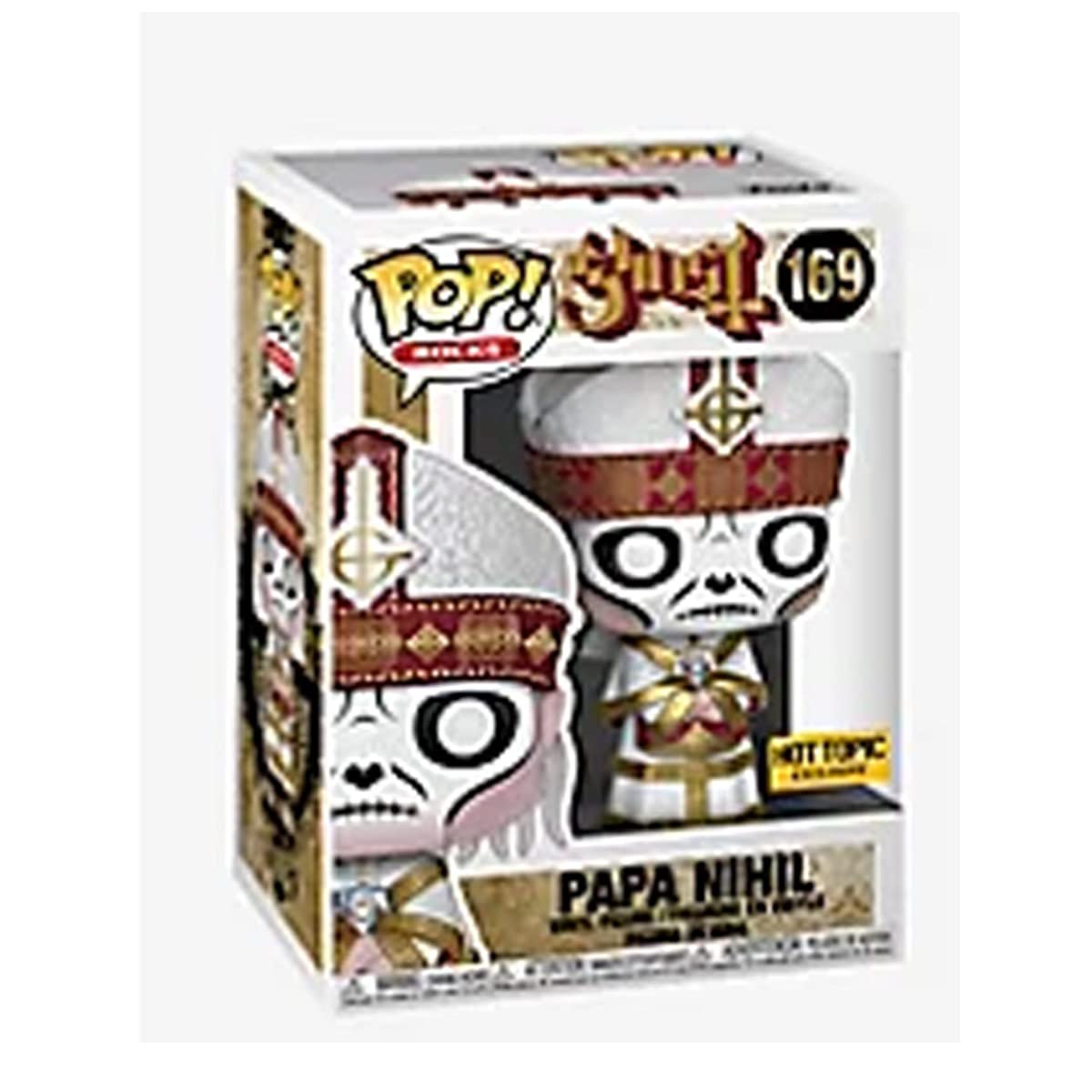 Ghost Pop! Rocks Papa Nihil Vinyl Figure #169 Hot Topic Exclusive - Includes Ecotek Pop Box Protector | Collectible Music Merchandise for Display & Protection