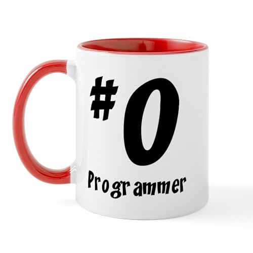 White/Red Inside - #0 Programmer Mug