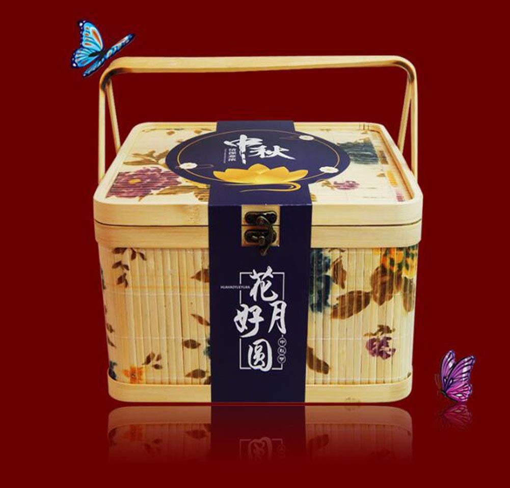 Premium Maya Star Bamboo Treat Boxes - 12 Pack Eco-Friendly Moon Cake, Cookie & Pastry Containers for Gifting, Baking & Party Dessert Displays