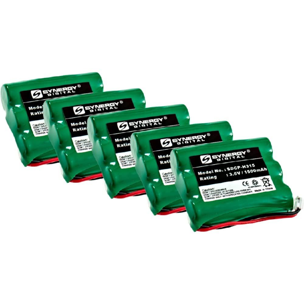 GE TL26506 Cordless Phone Battery Combo Pack - 5 x SDCP-H315 Replacement Batteries for Home & Office Phones | Long-Lasting Power Solution for Uninterrupted Calls