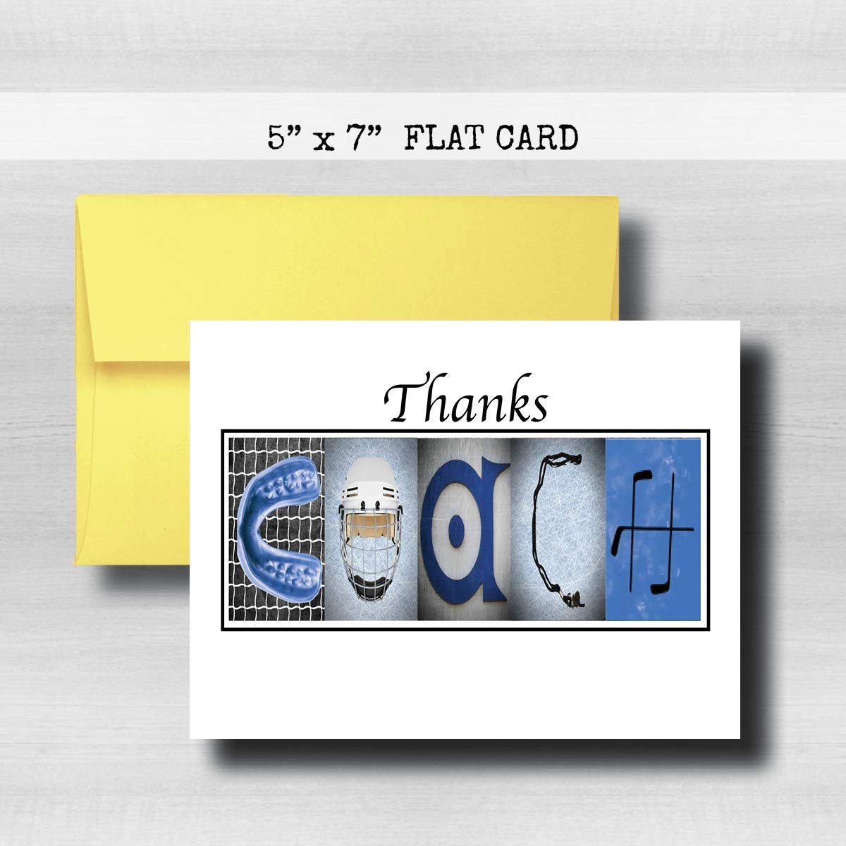 Personalized Hockey Coach Thank You Card - 5