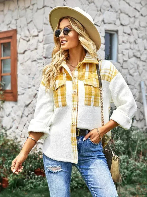 Stylish Women's Plaid Flannel Shirt for Winter - Cozy & Fashionable Top for Casual Outings, Work, and Outdoor Adventures
