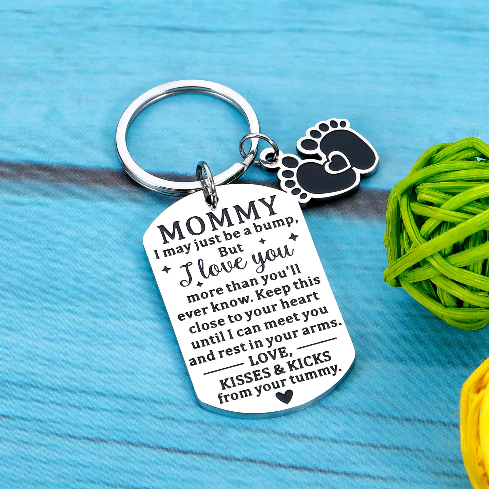 Best Pregnancy Keychain Gift for New Moms - Thoughtful Mommy to Be Present for Baby Shower, Mother's Day & First Time Expecting Mothers - Perfect Stocking Stuffer & Pregnancy Announcement Gift for Women