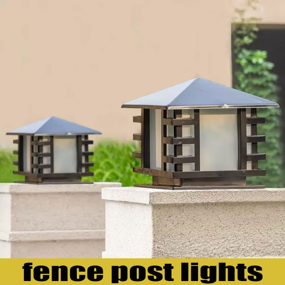 Waterproof Aluminium Glass Column Lights for Outdoor Garden Gate Decor