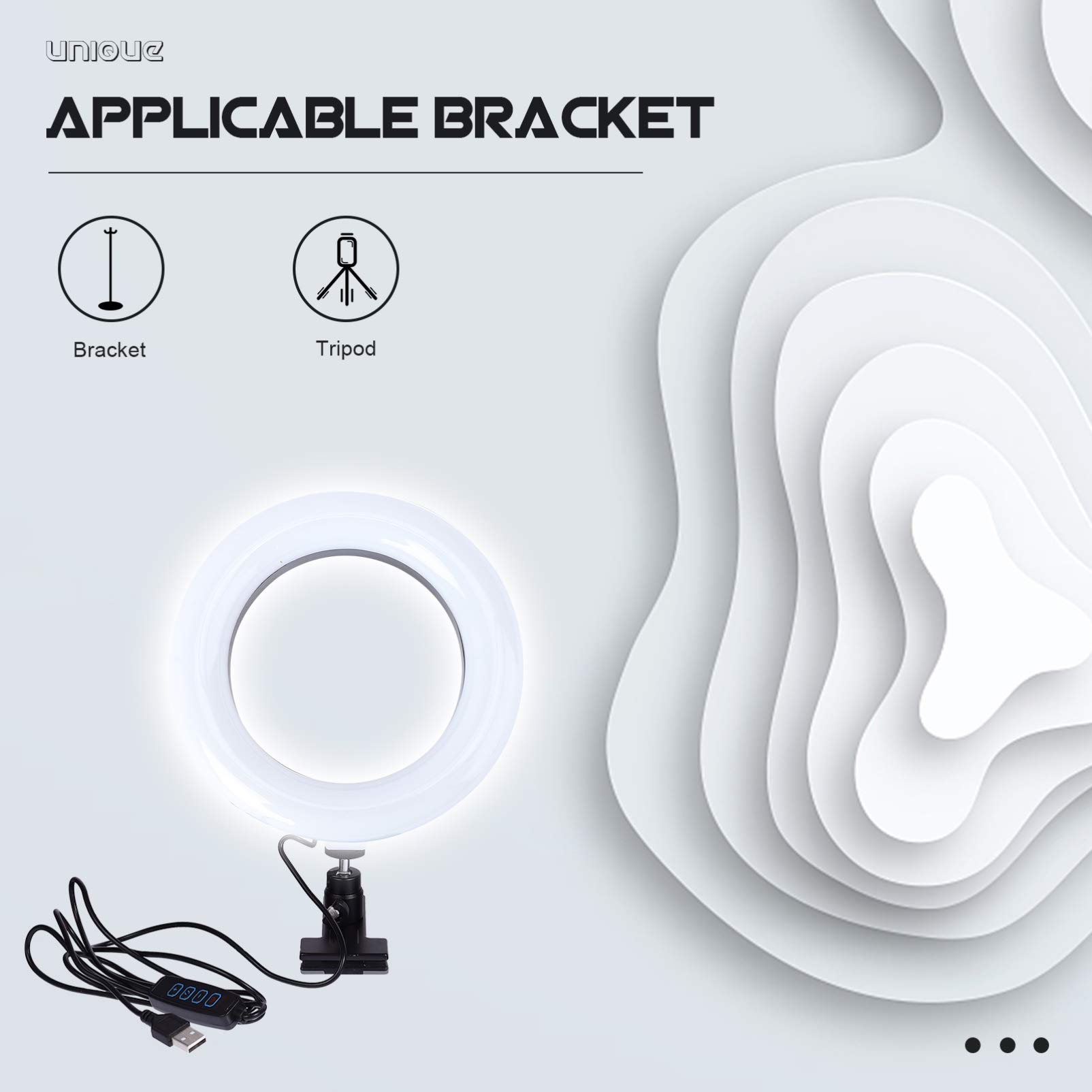 Jojofuny Selfie Ring Light with Clip - 10